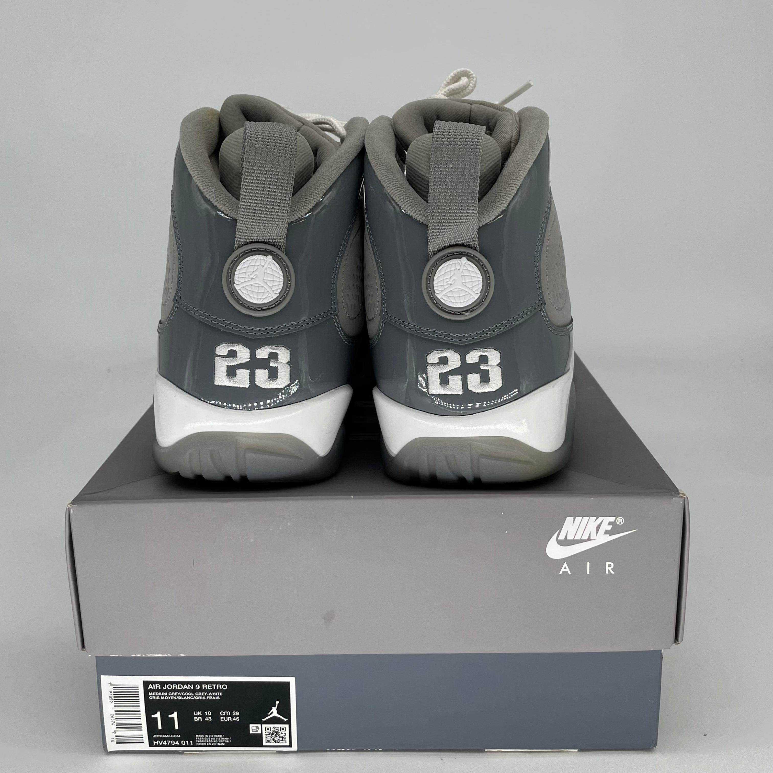 AIR JORDAN 9 COOL GREY SIZE 11/12.5W HV4794-011