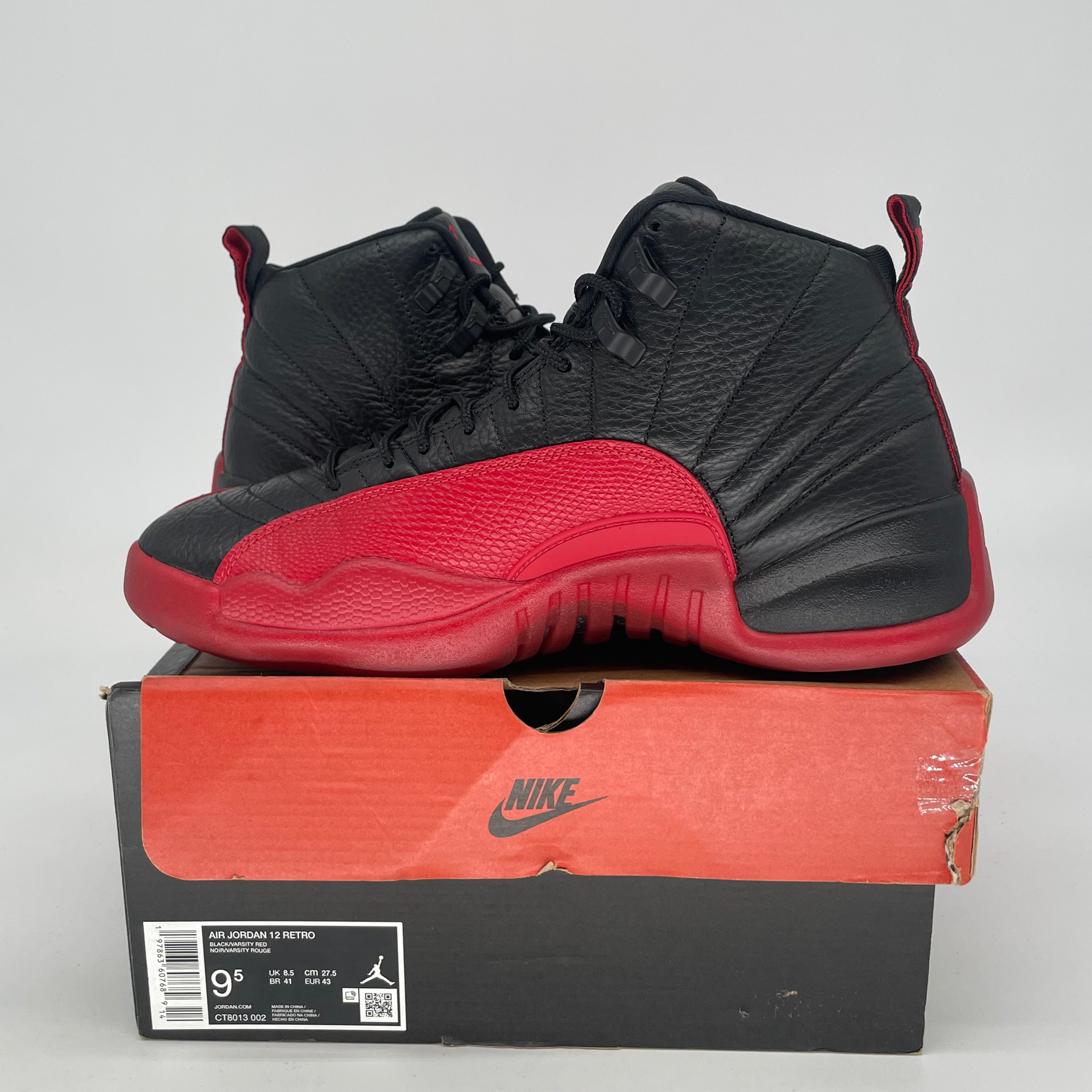 AIR JORDAN 12 FLU GAME CT8013-002 SIZE 9.5/11W