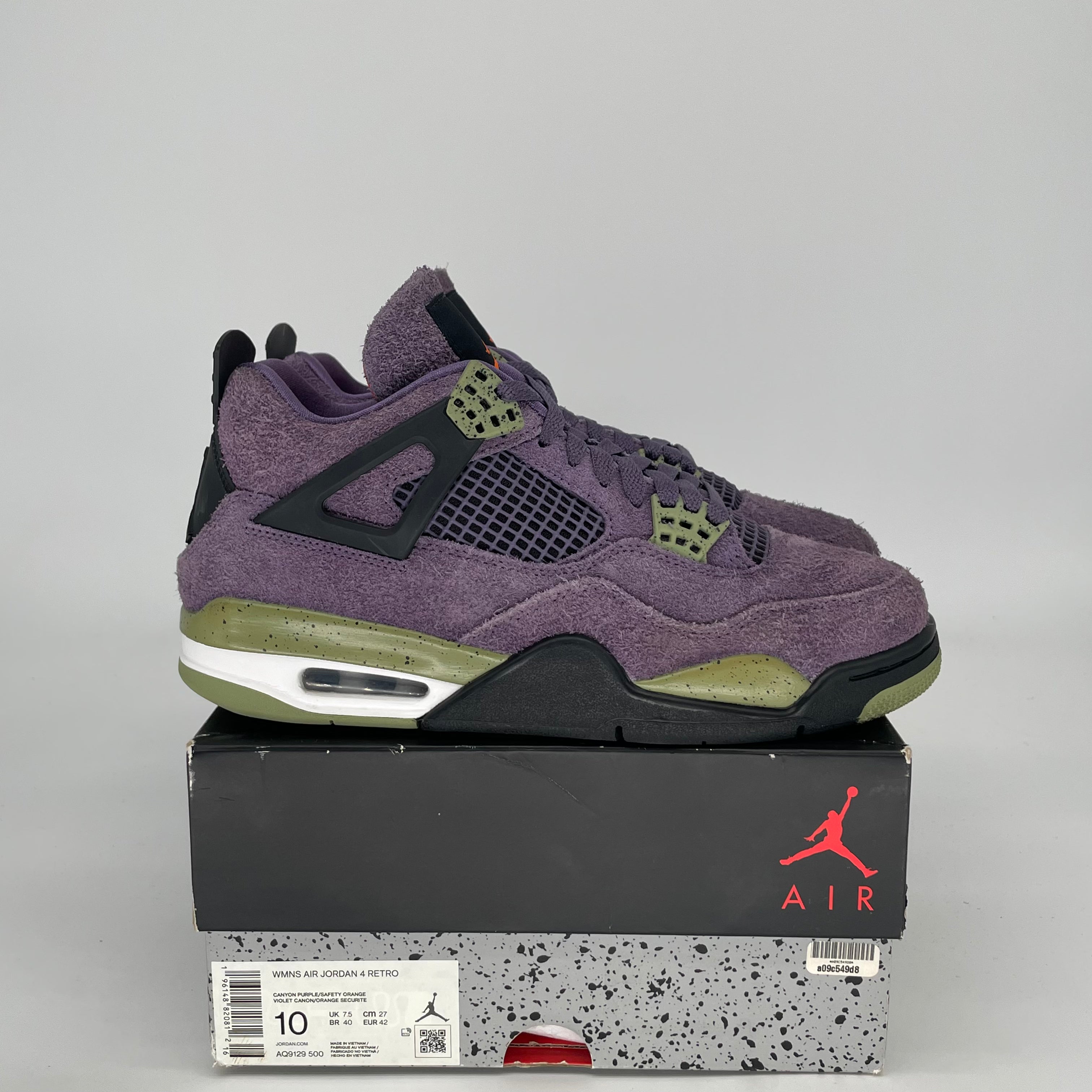 AIR JORDAN 4 CAYON PURPLE W AQ9129-500 SIZE 8.5/10W