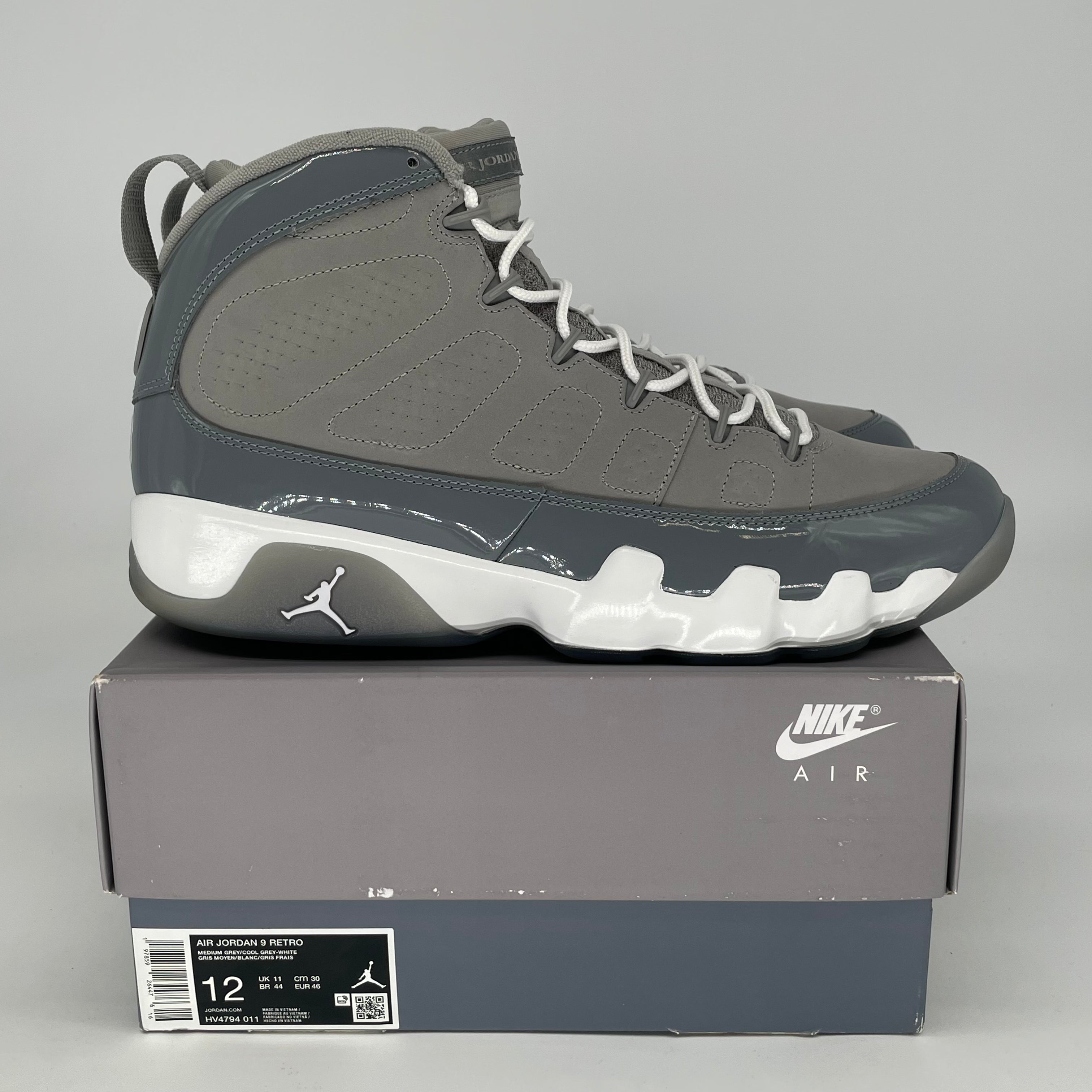 AIR JORDAN 9 COOL GREY HV4794-011 SIZE 12/13.5W