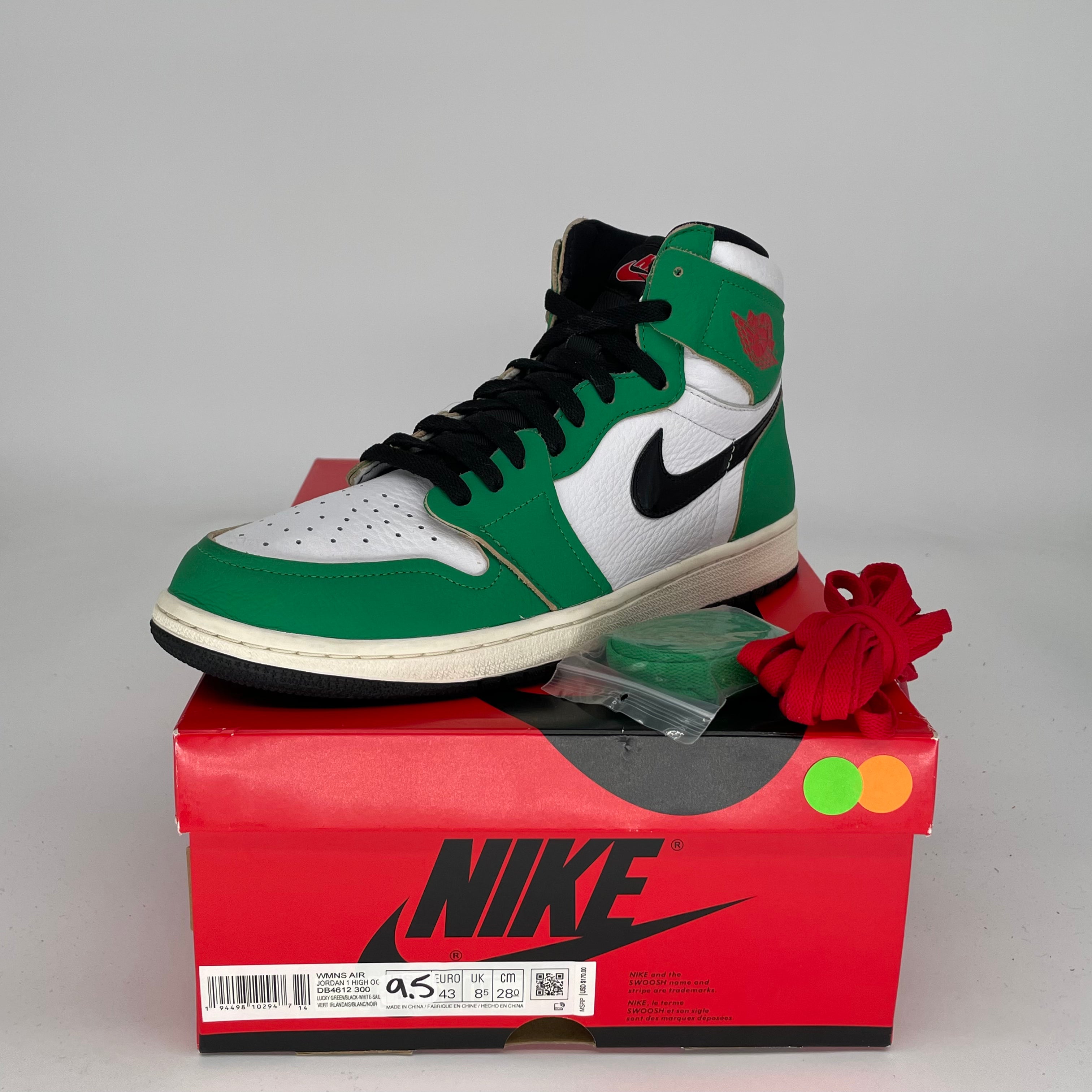 AIR JORDAN 1 LUCKY GREEN W SIZE 9.5/11W DB4612-300