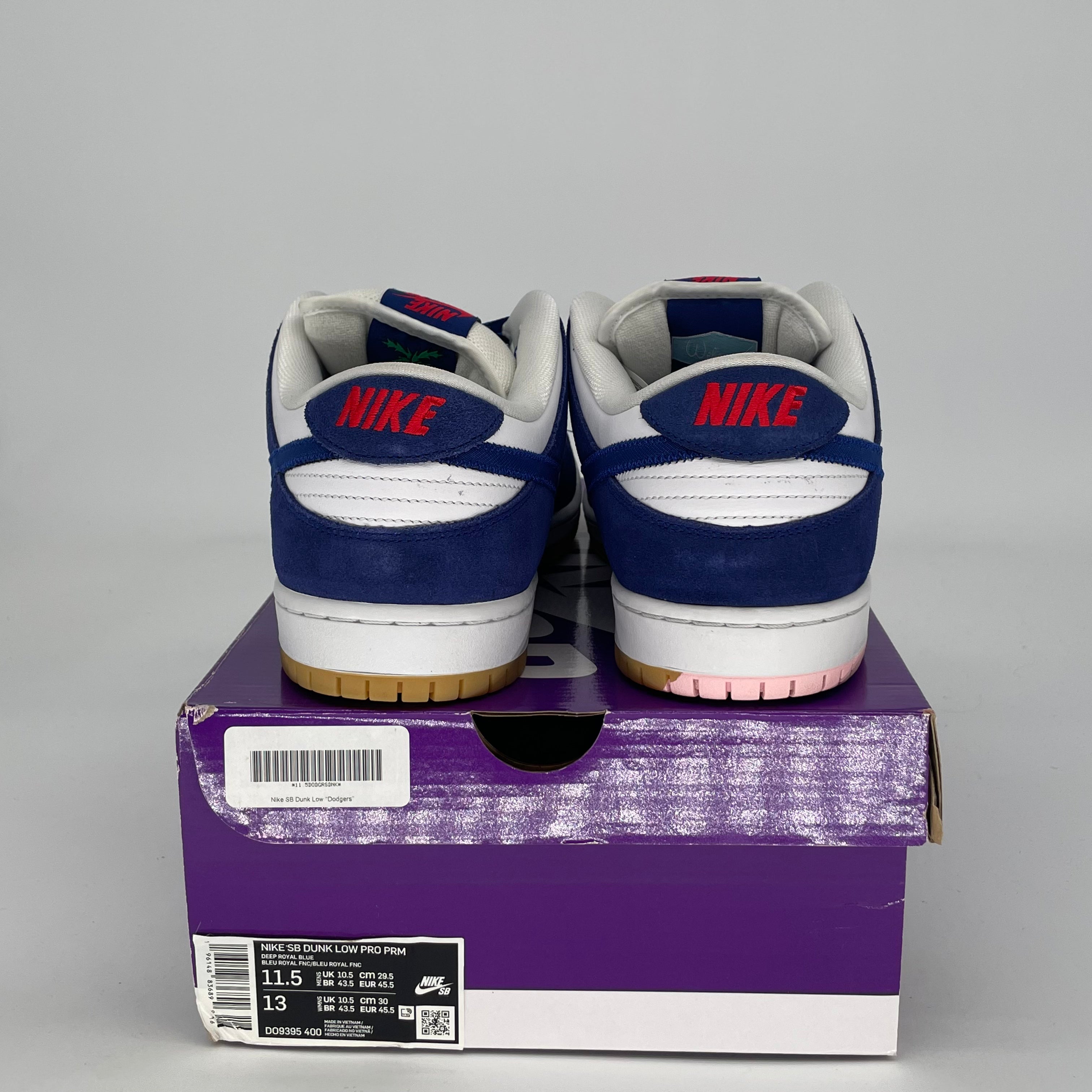 NIKE SB DUNK LOW LOS ANGELES DODGERS DO9395-400 SIZE 11.5/13W