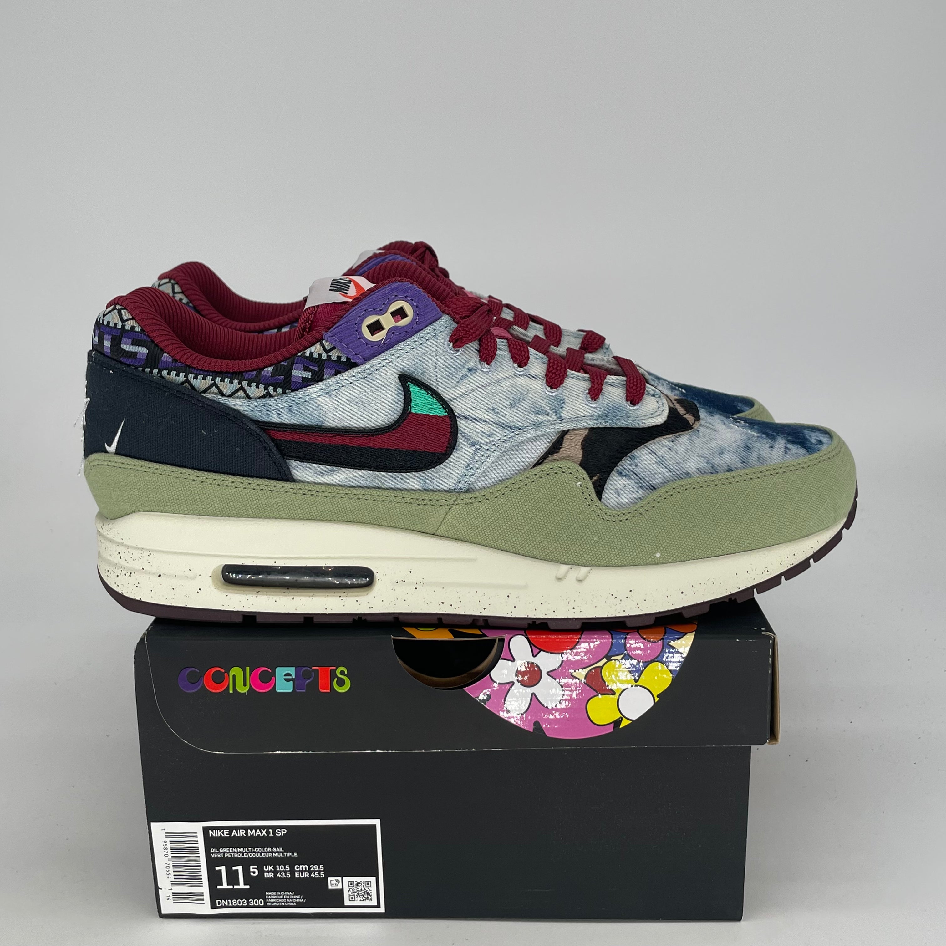 NIKE AIR MAX 1 CONCEPTS MELLOW DN1803-300 SIZE 11.5/13W