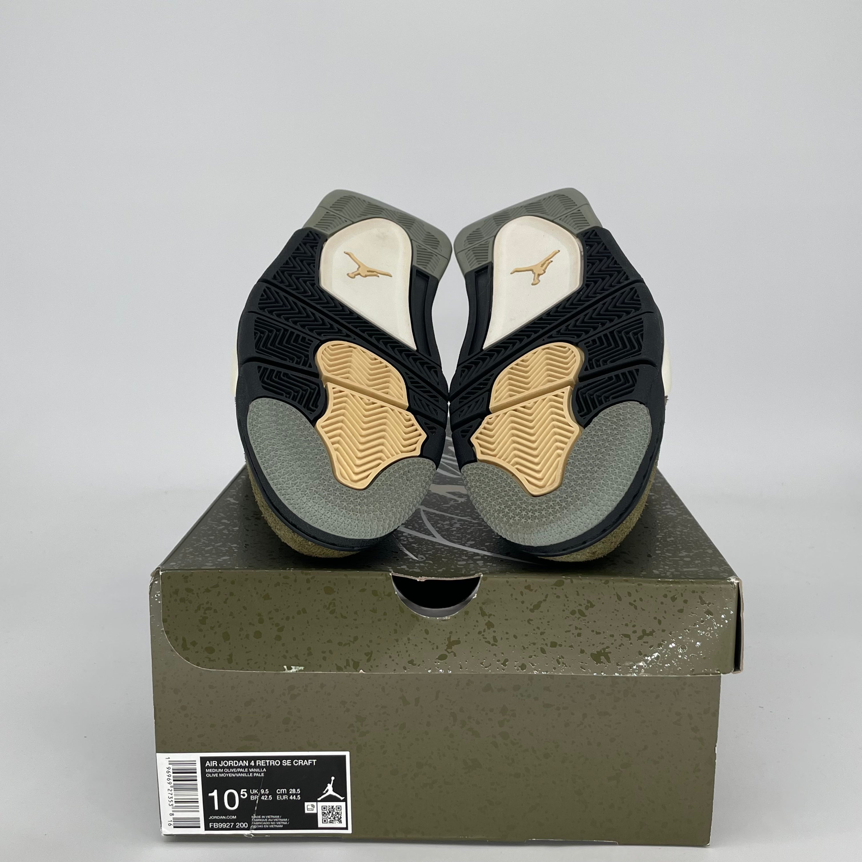 AIR JORDAN 4 CRAFT MEDIUM OLIVE FB9927-200 SIZE 10.5/12W