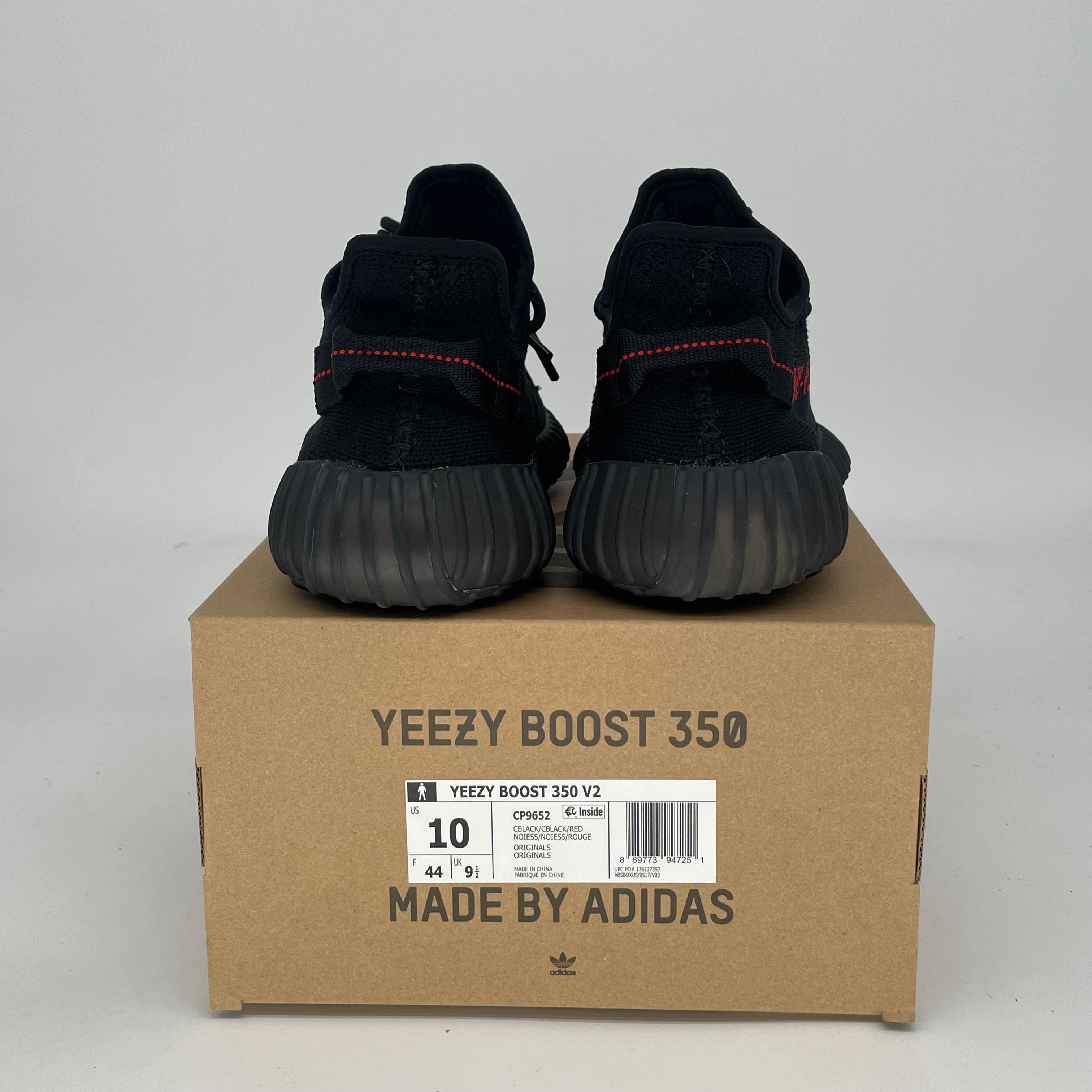 ADIDAS YEEZY 350 V2 BLACK RED CP9652 SIZE 10/11.5W