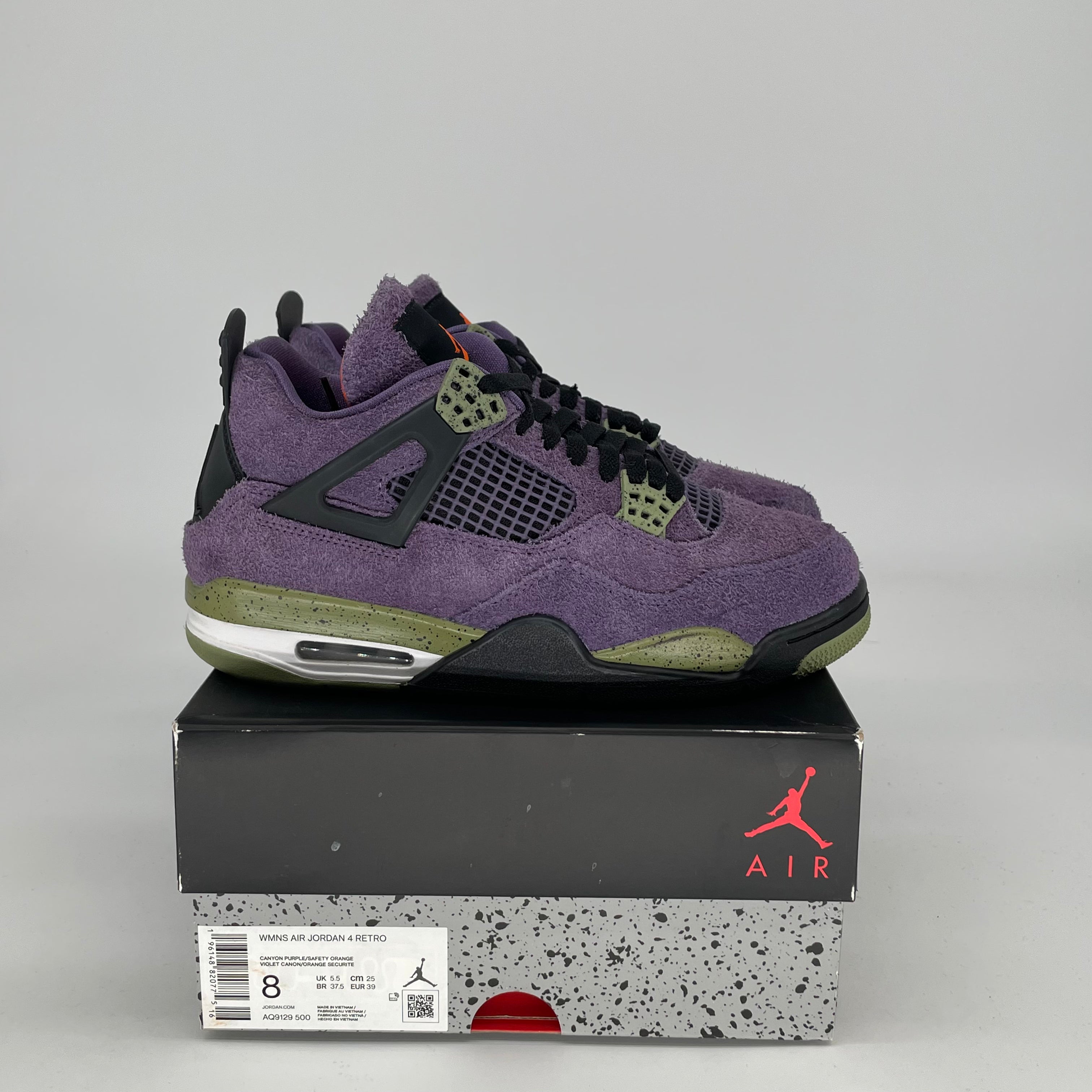 AIR JORDAN 4 CANYON PURPLE W SIZE 6.5/8W AQ9129-500