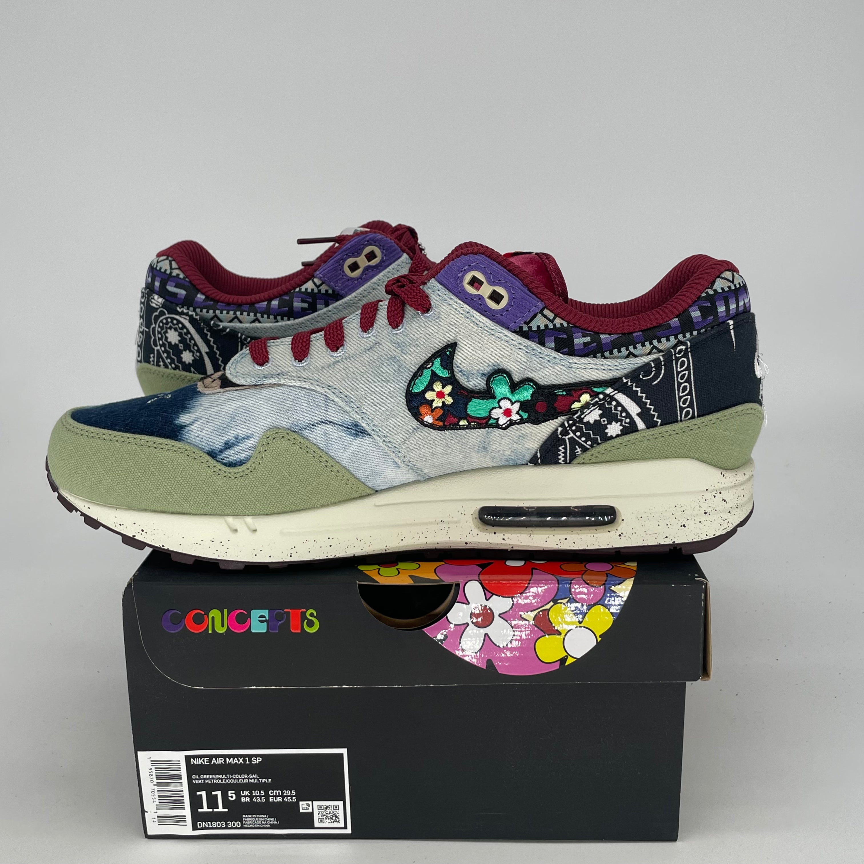 NIKE AIR MAX 1 CONCEPTS MELLOW DN1803-300 SIZE 11.5/13W