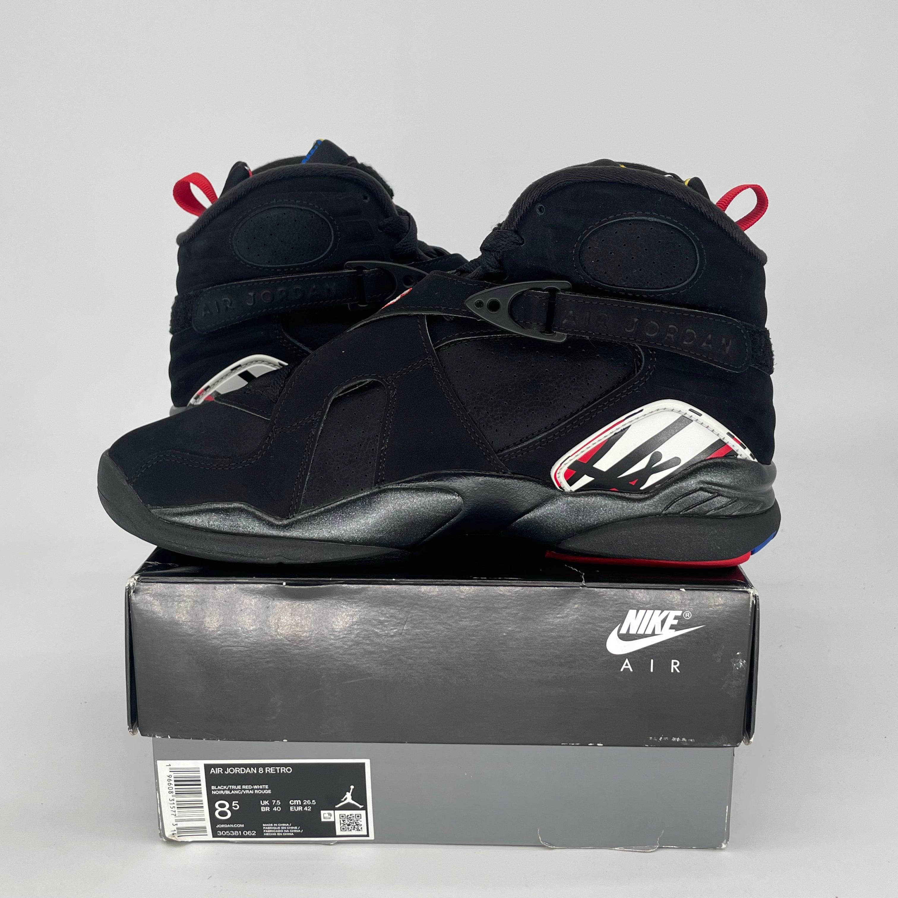 AIR JORDAN 8 PLAYOFFS 305381-062 SIZE 8.5/10W