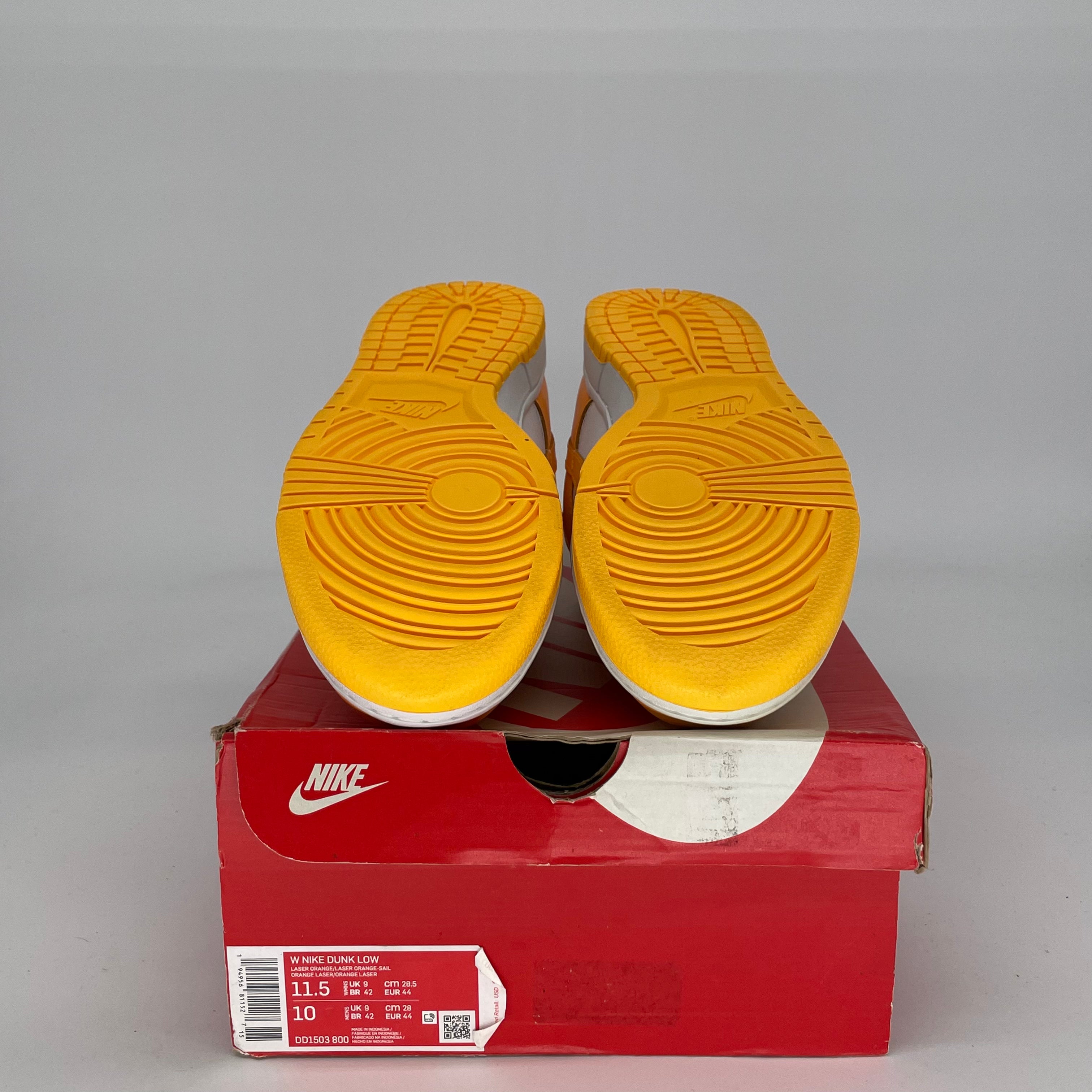 NIKE DUNK LOW LASER ORANGE W 10/11.5W DD1503-800