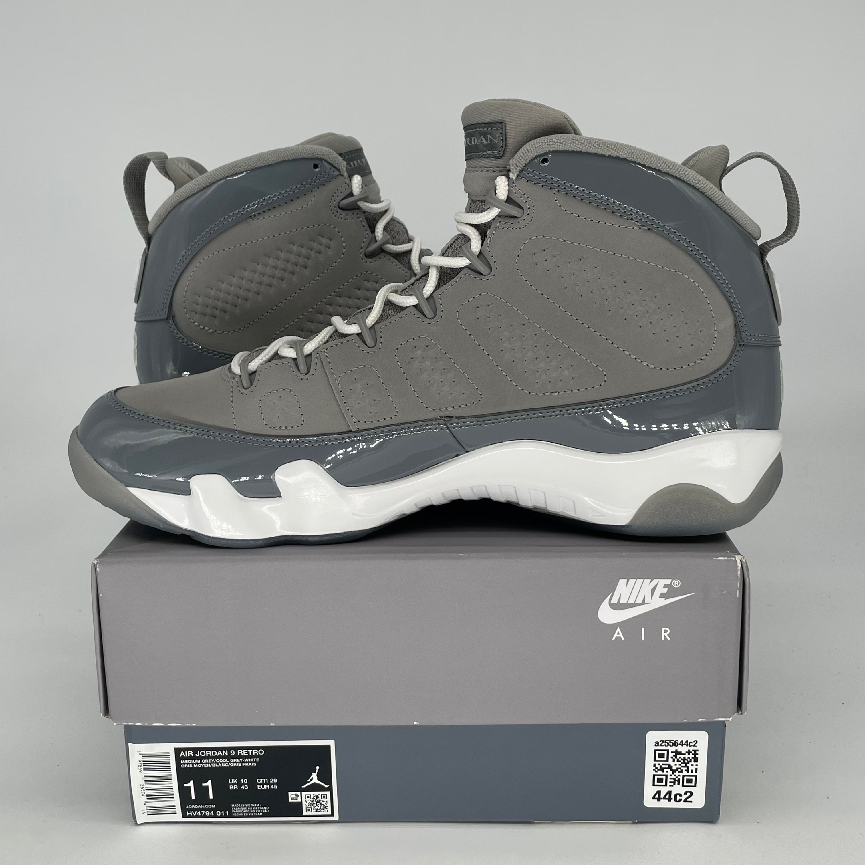 AIR JORDAN 9 COOL GREY HV4794-011 SIZE 11/12.5W