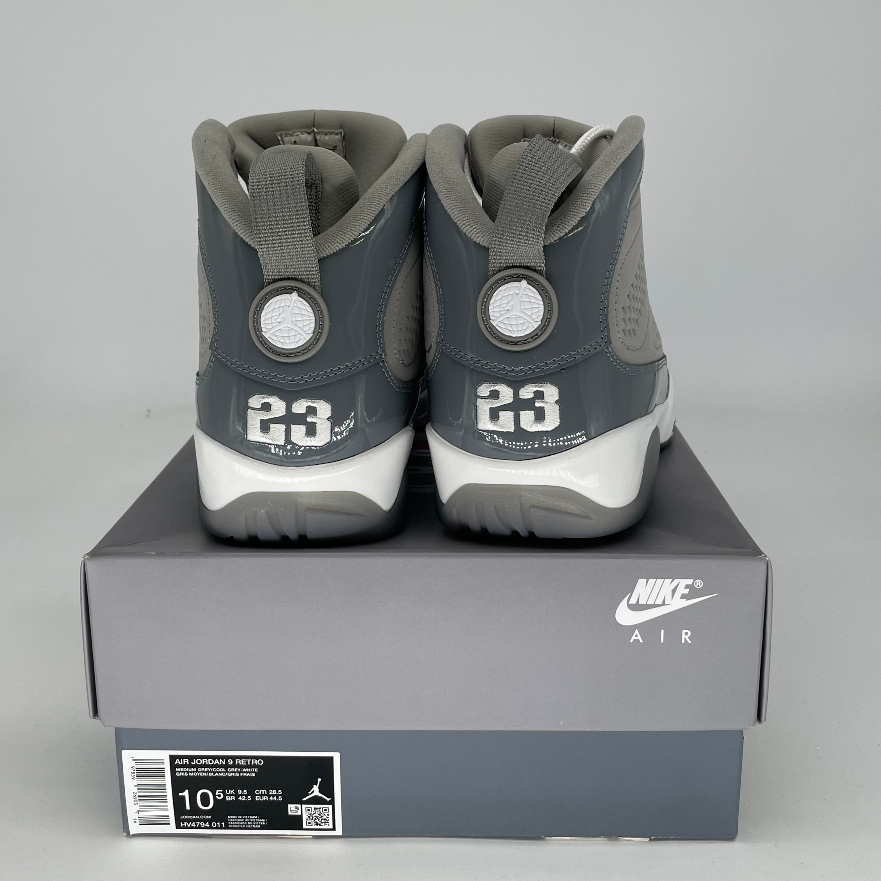 AIR JORDAN 9 COOL GREY SIZE 10.5/12W HV4794-011