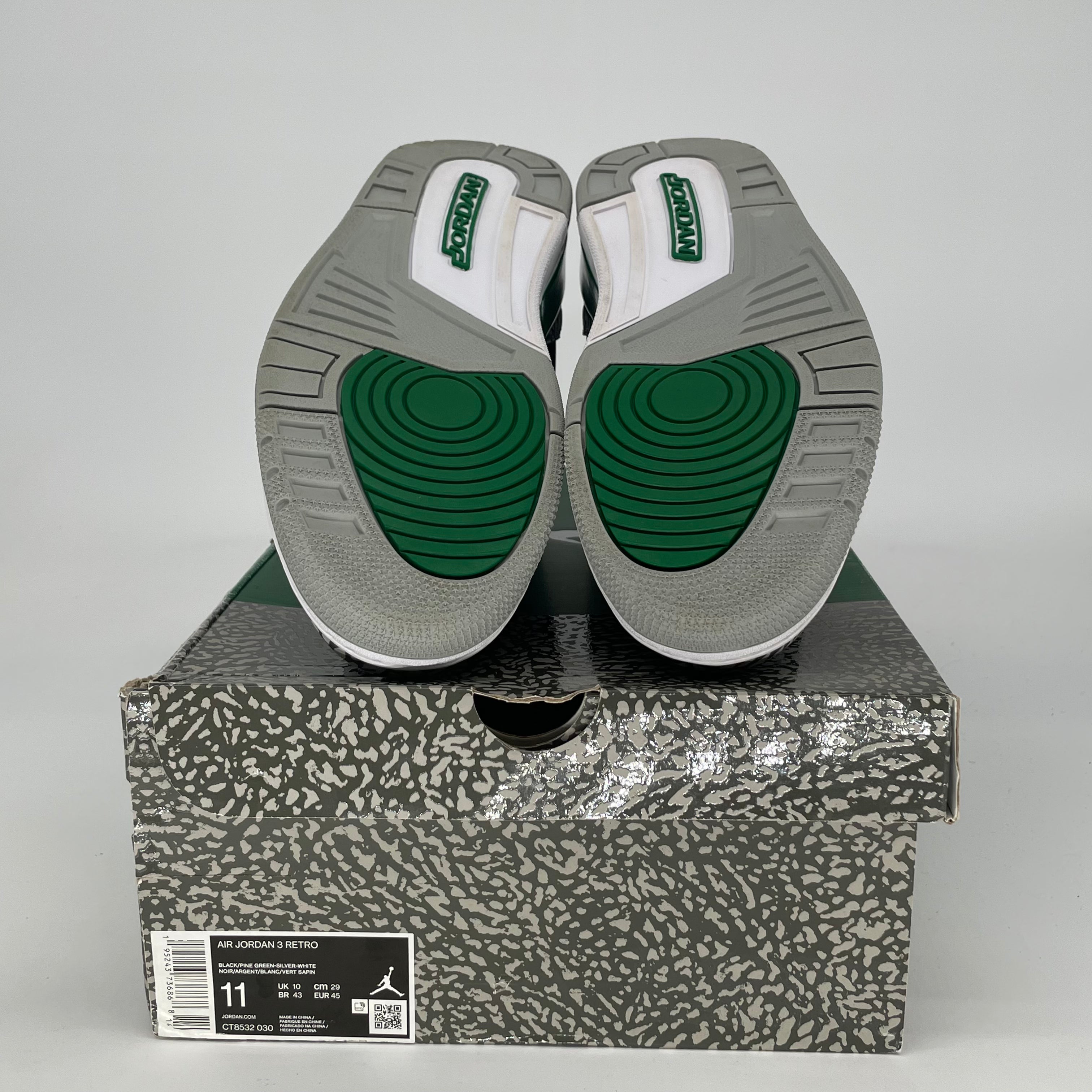 AIR JORDAN 3 PINE GREEN CT8532-030 SIZE 11/12.5W