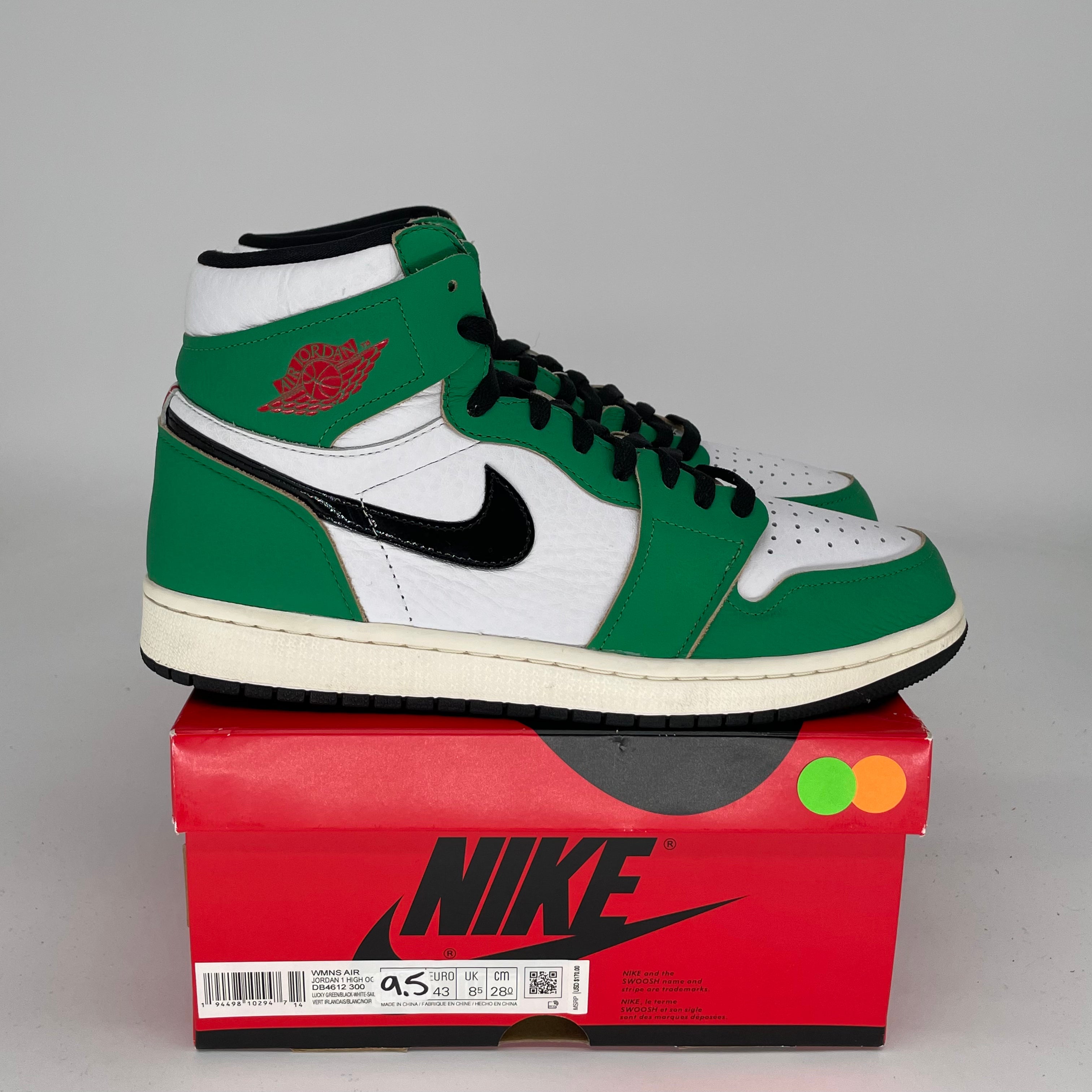 AIR JORDAN 1 LUCKY GREEN W SIZE 9.5/11W DB4612-300