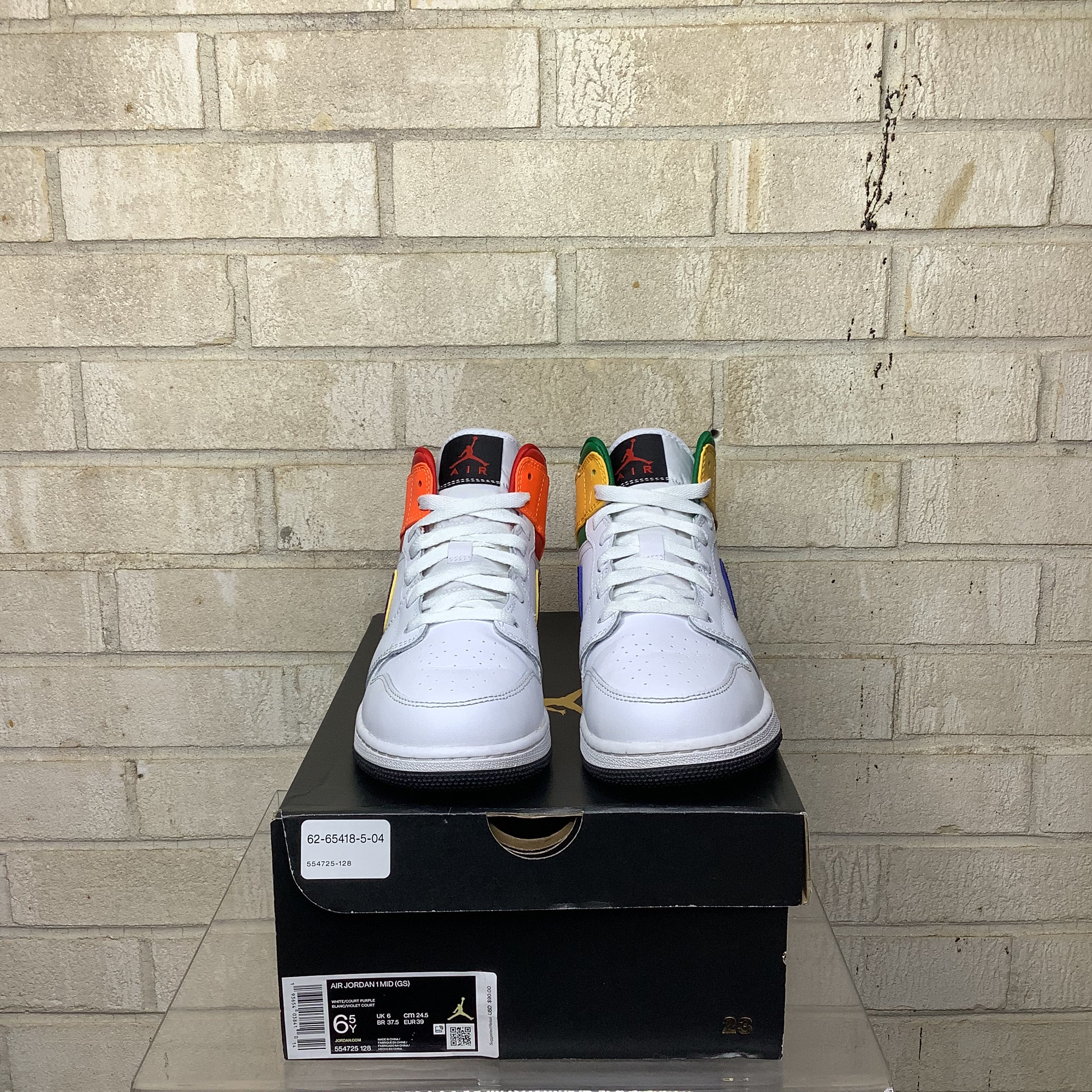 AIR JORDAN 1 MID ALTERNATE MULTI COLOR SIZE 6.5Y 554725-128
