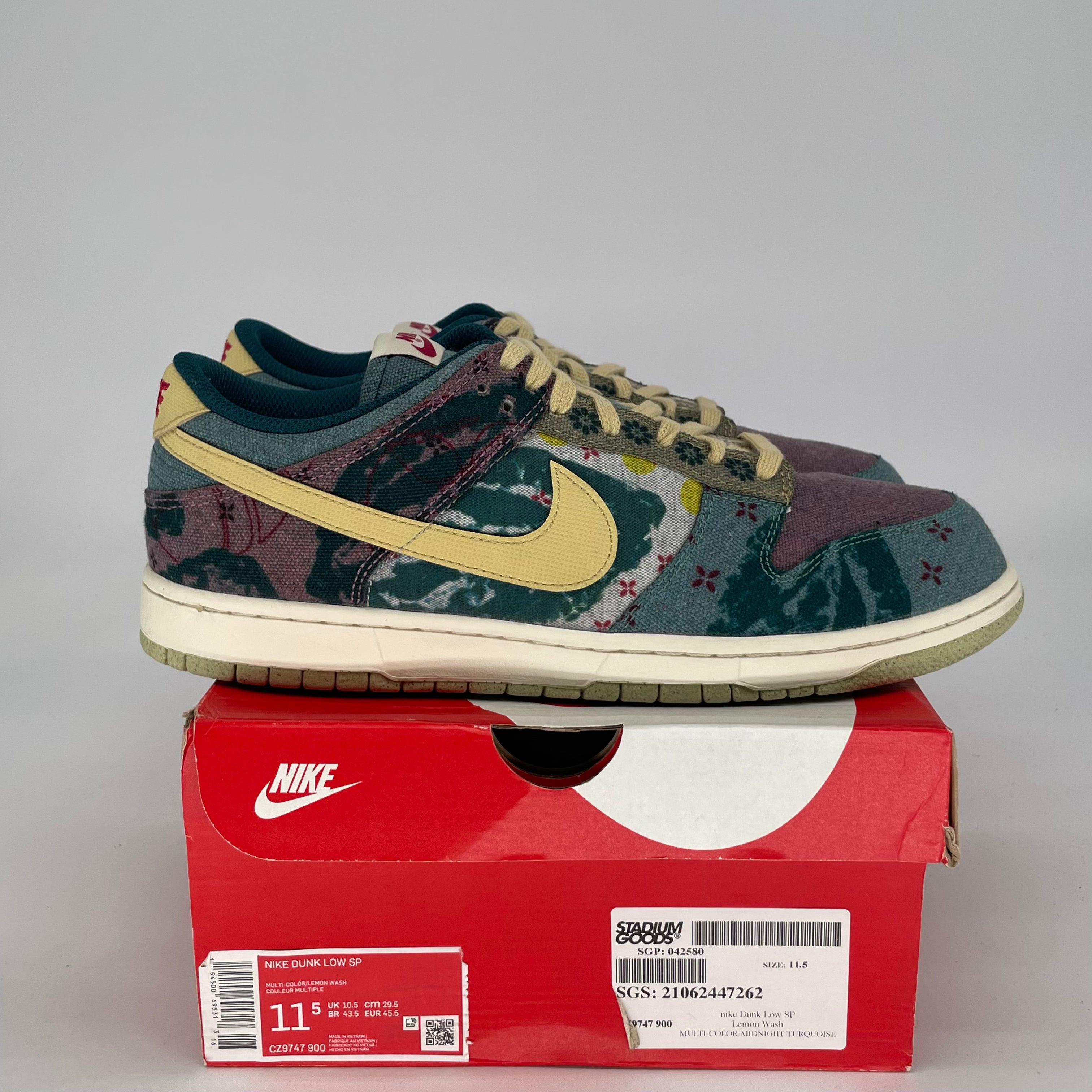NIKE DUNK LOW COMMUNITY GARDEN CZ9747-900 SIZE 11.5/13W
