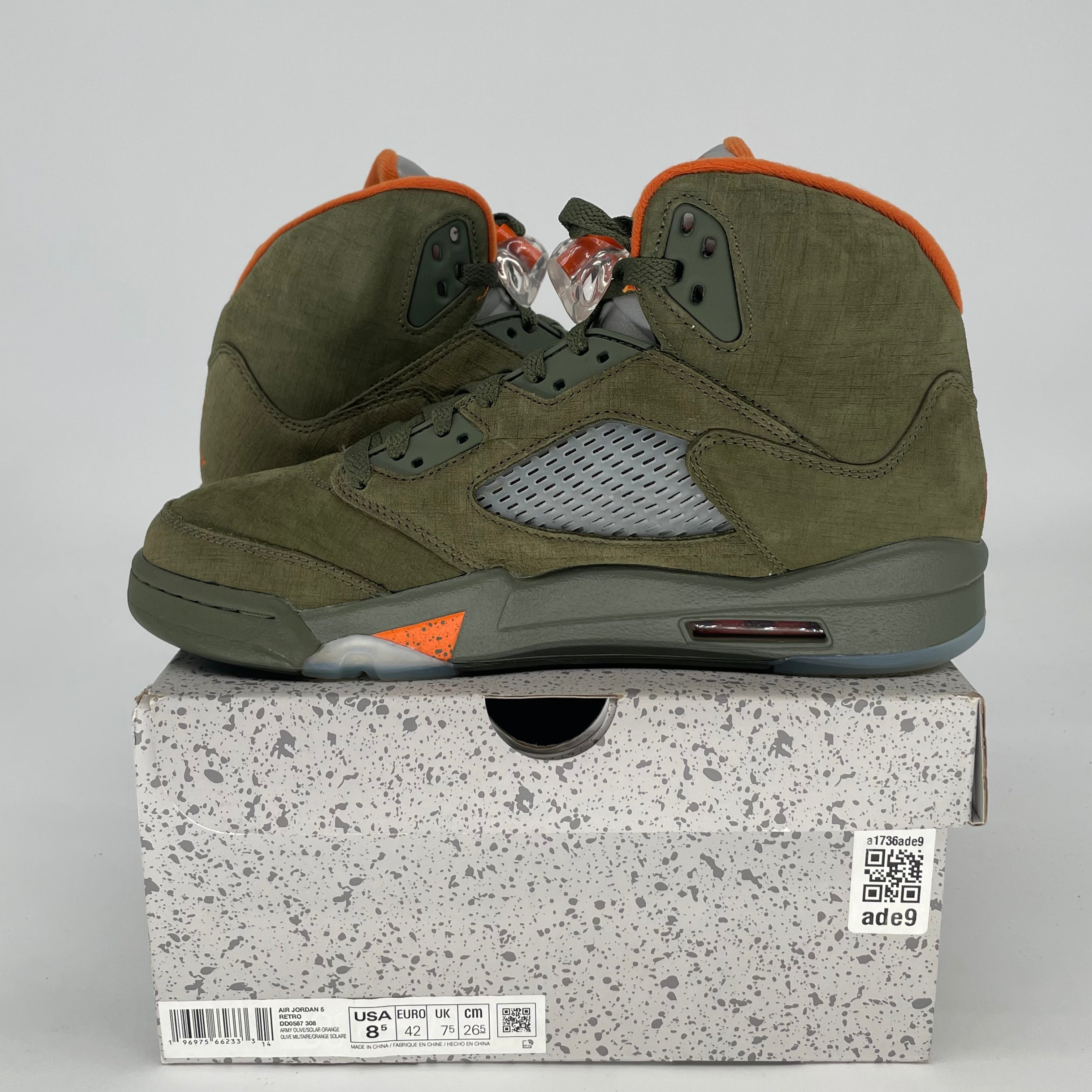 AIR JORDAN 5 OLIVE DD0587-308 SIZE 8.5/10W
