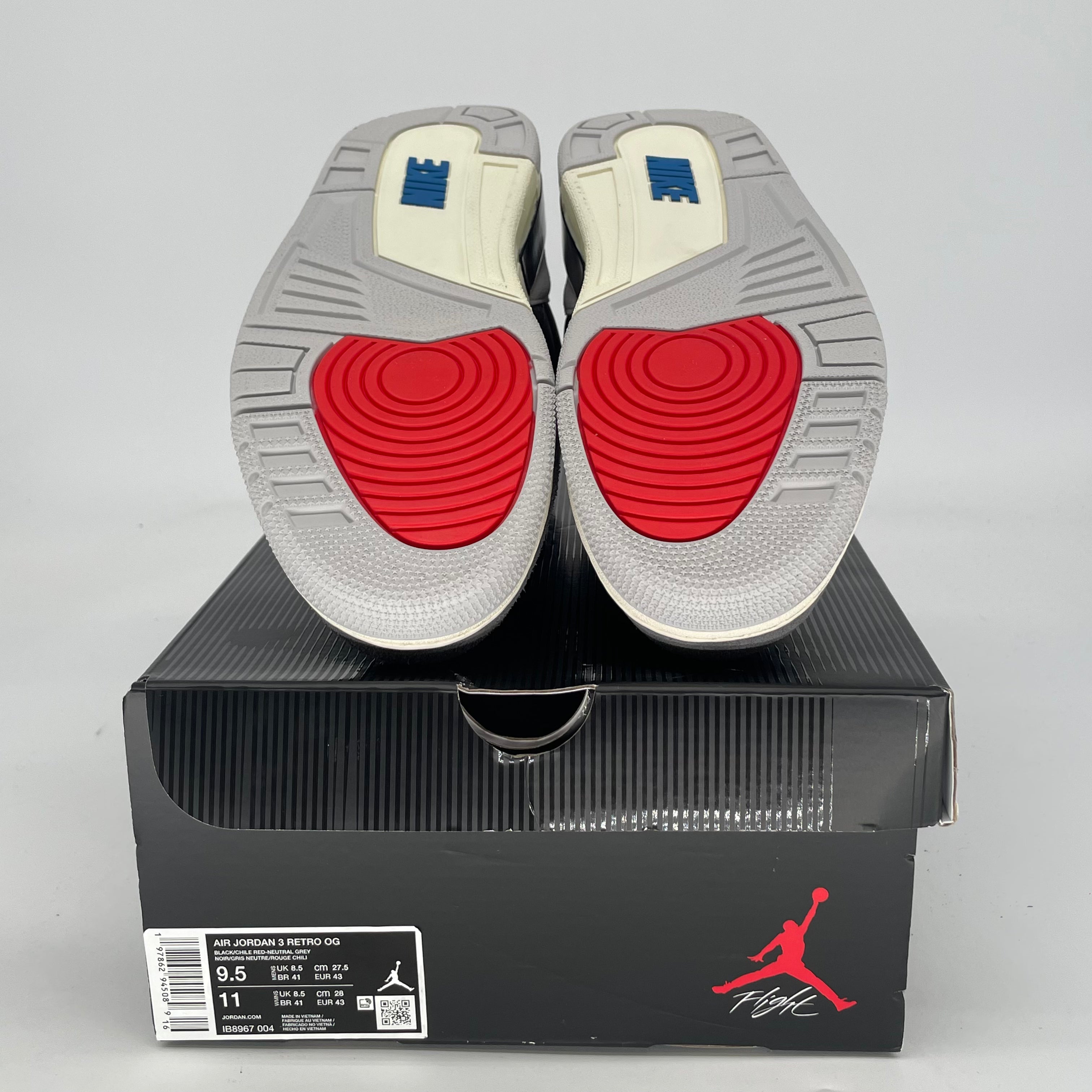 AIR JORDAN 3 RARE AIR IB8967-004 SIZE 9.5/11W