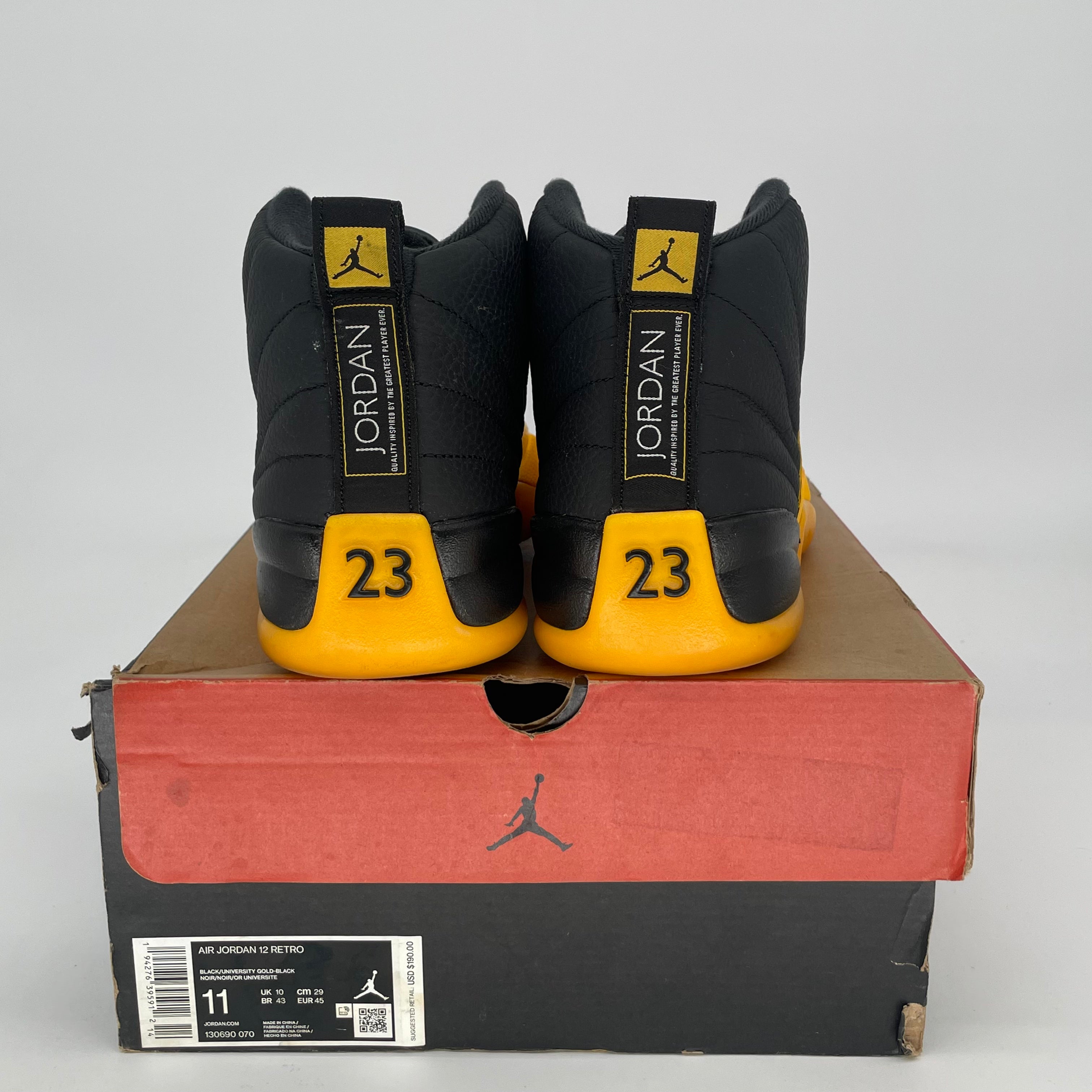 AIR JORDAN 12 UNIVERSITY GOLD 130690-070 SIZE 11/12.5W