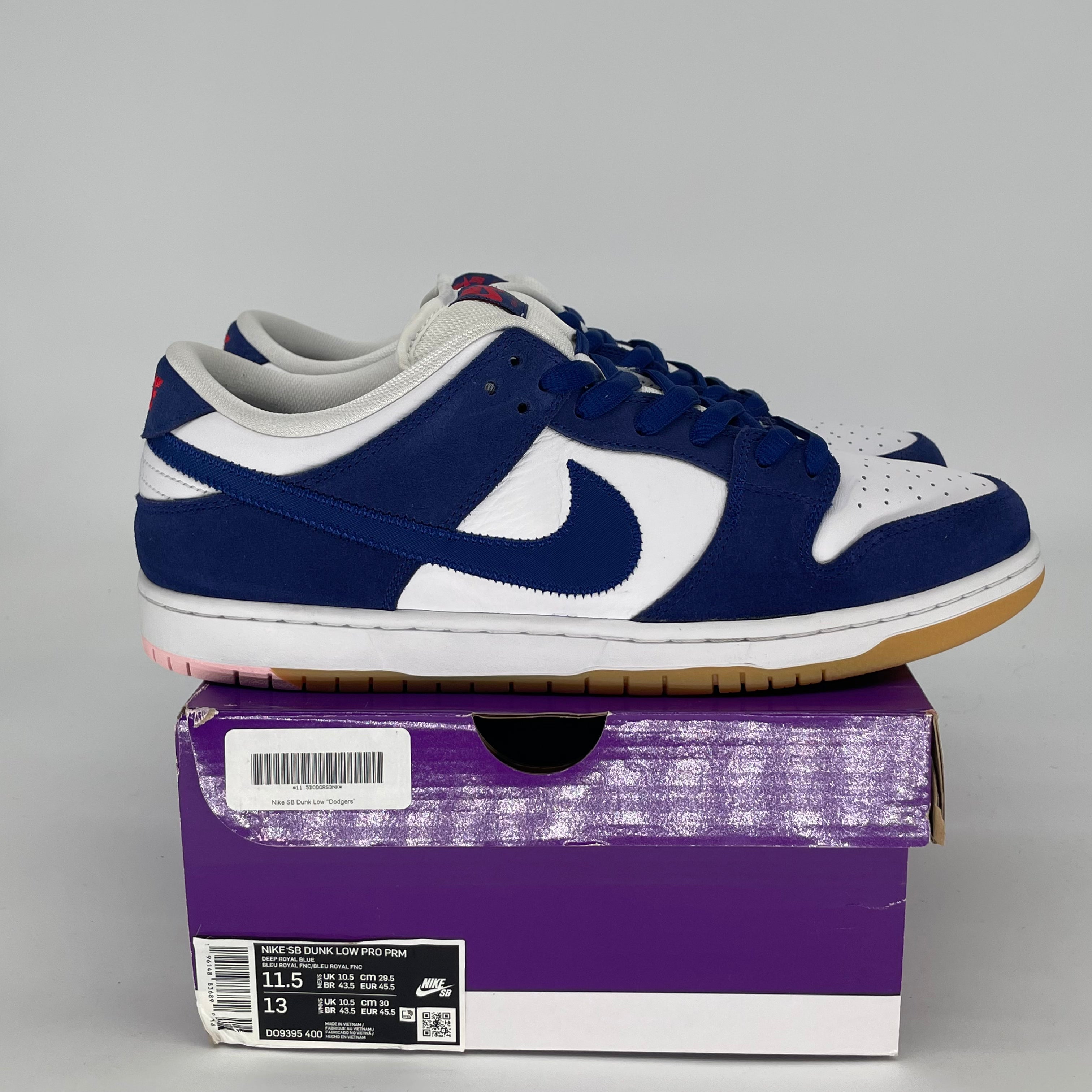 NIKE SB DUNK LOW LOS ANGELES DODGERS DO9395-400 SIZE 11.5/13W