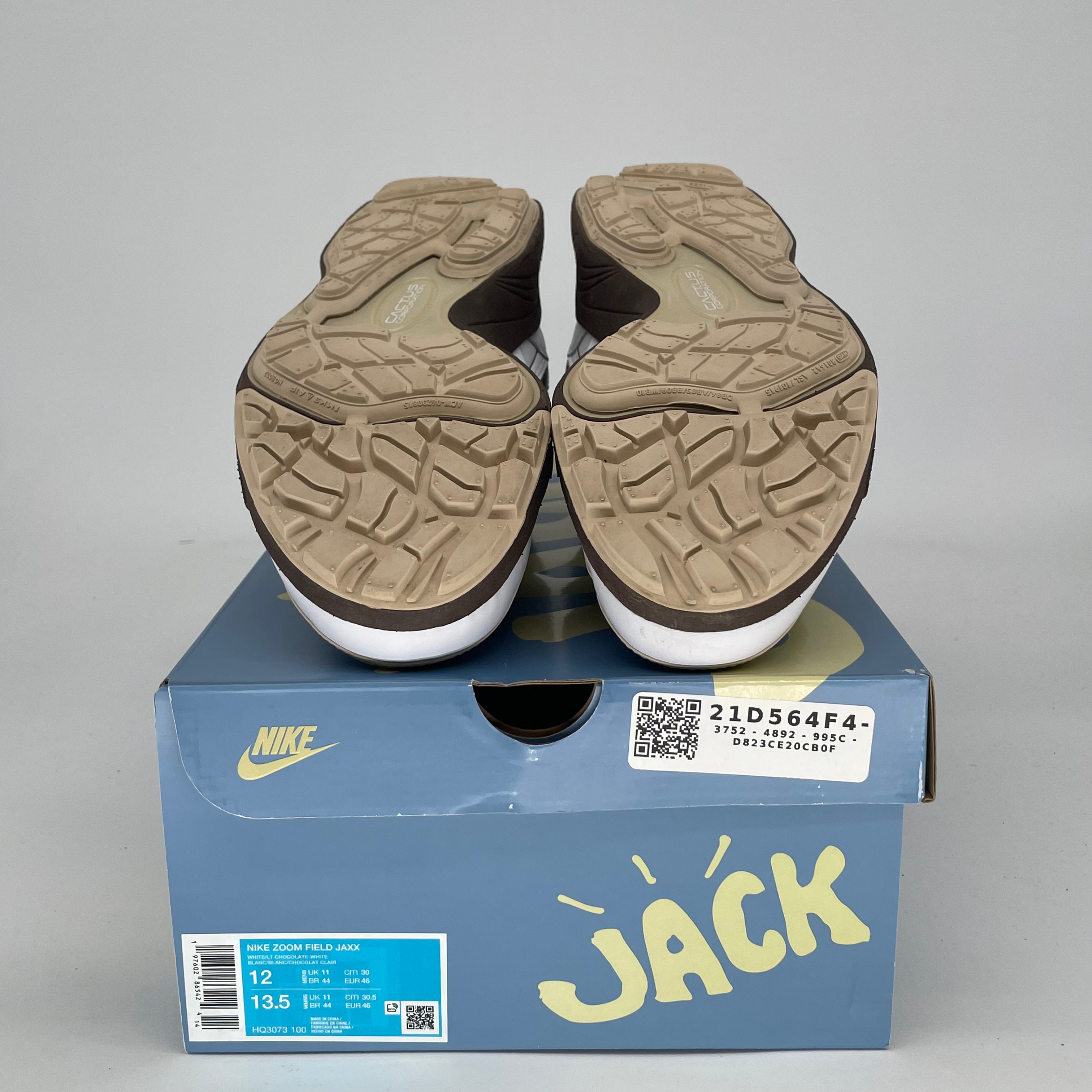 TRAVIS SCOTT NIKE ZOOM FIELD JAXX LIGHT CHOCOLATE HF3073-100 SIZE 12/13.5W