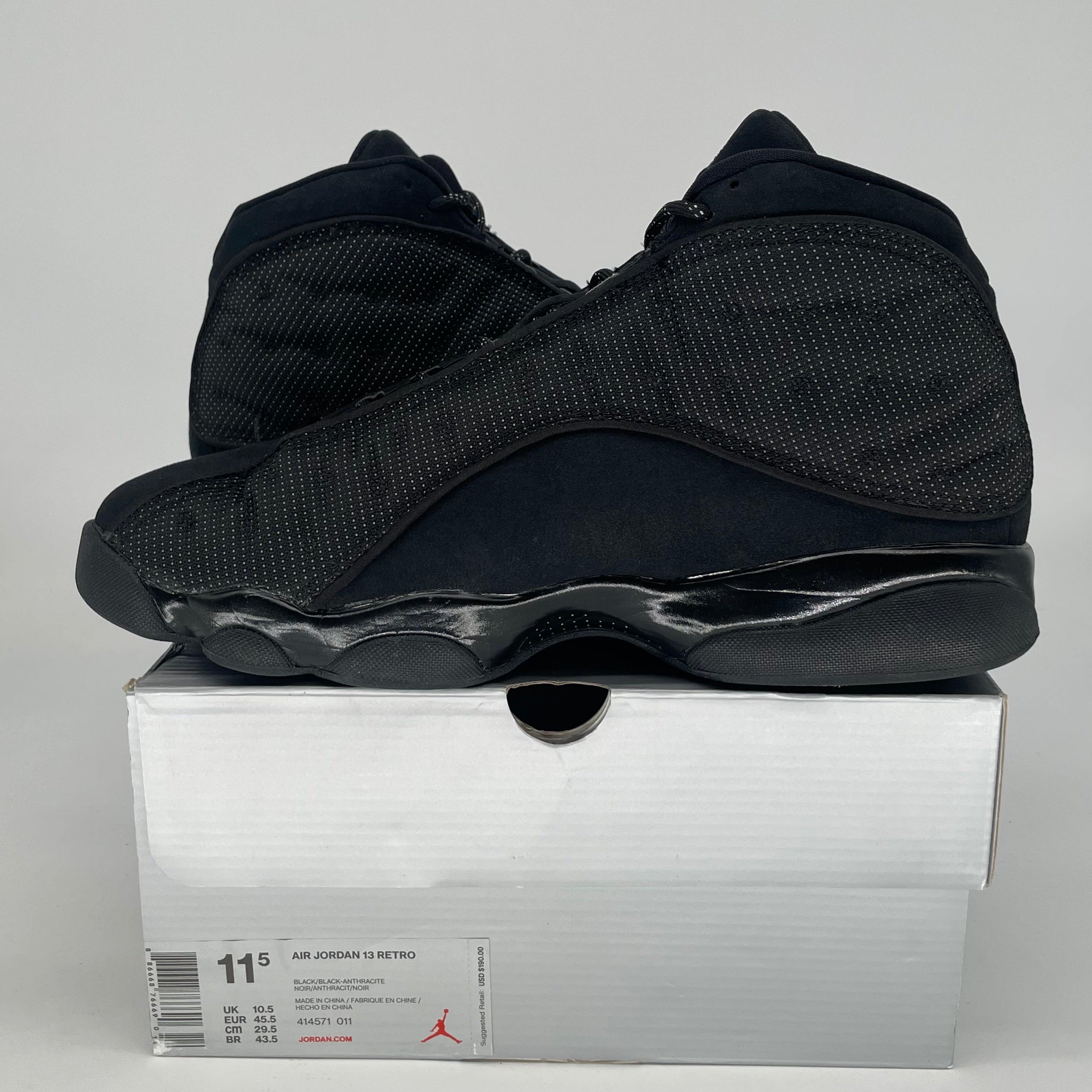 AIR JORDAN 13 BLACK CAT 414571-011 SIZE 11.5/13W
