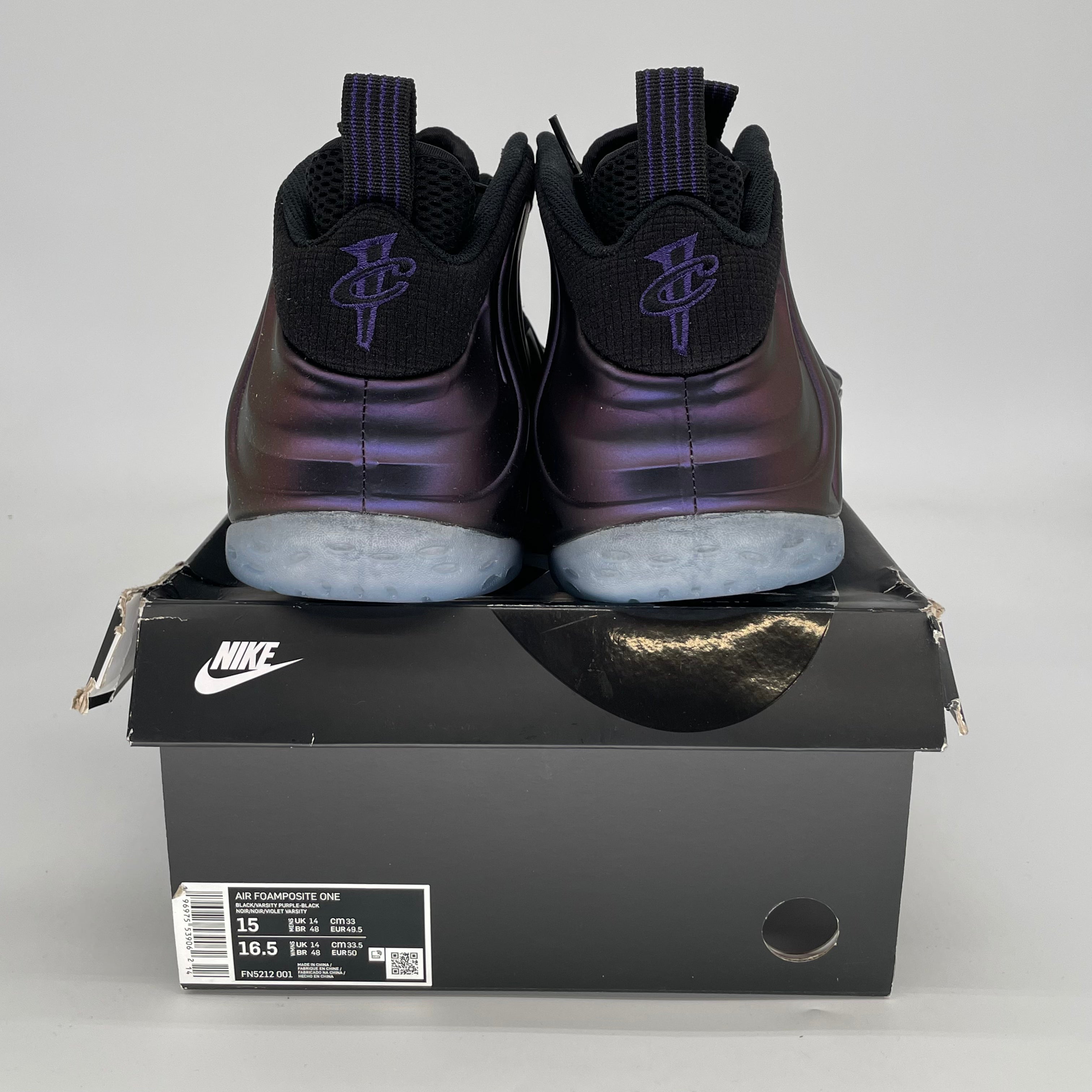 NIKE AIR FOAMPOSITE ONE EGGPLANT SIZE 15 FN5212-001