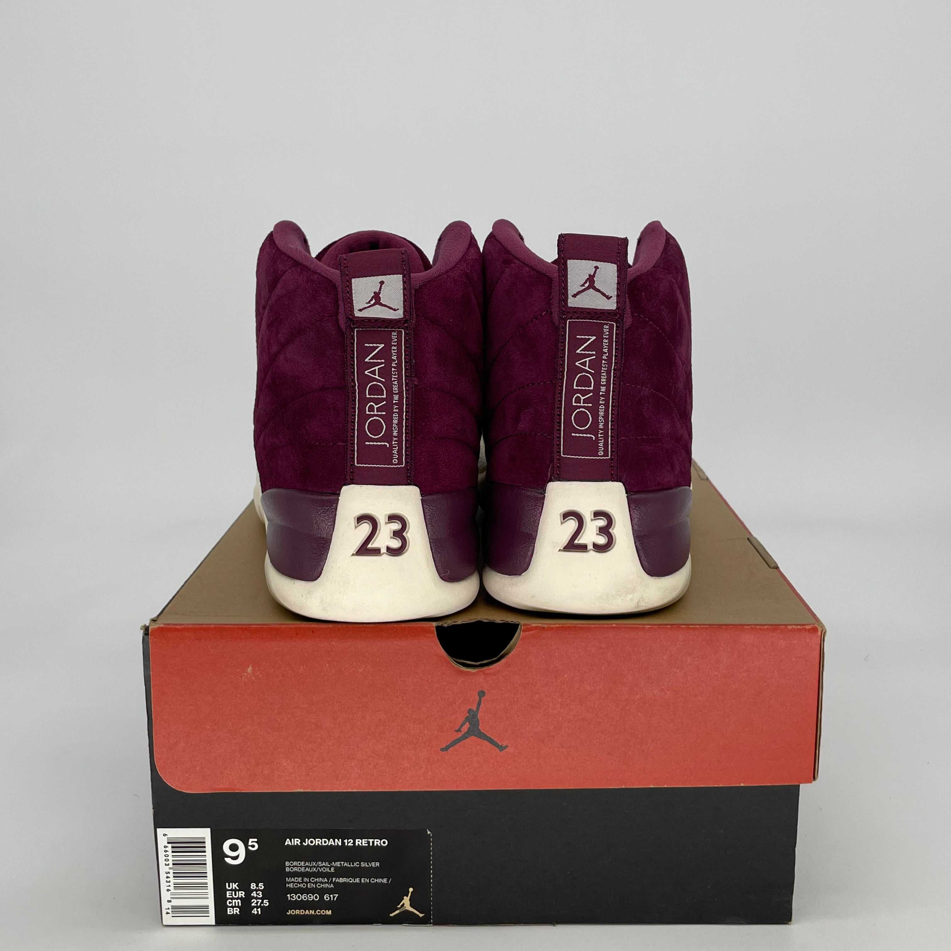 AIR JORDAN 12 BORDEAUX 130690-617 SIZE 9.5/11W