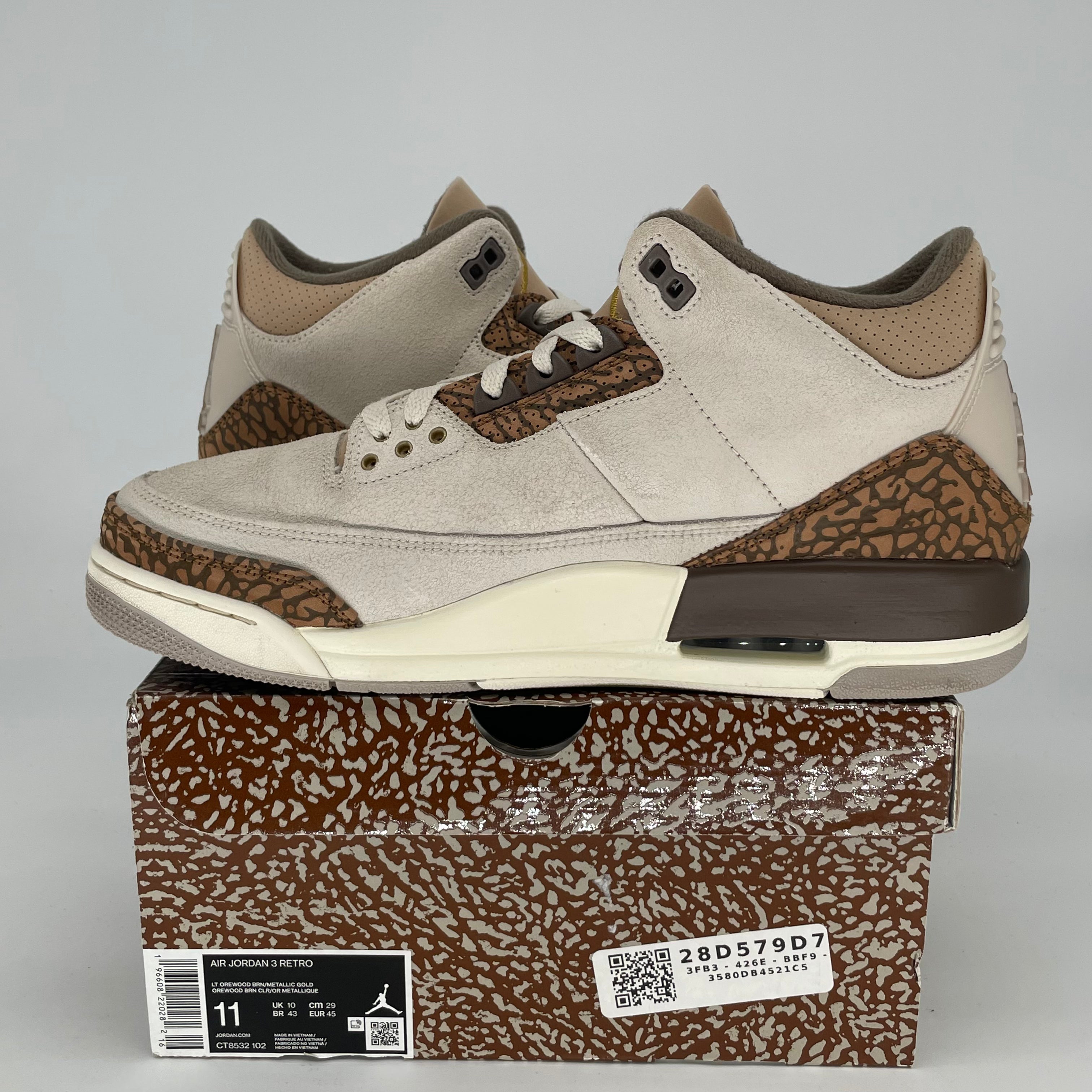 AIR JORDAN 3 PALOMINO CT8532-102 SIZE 11/12.5W
