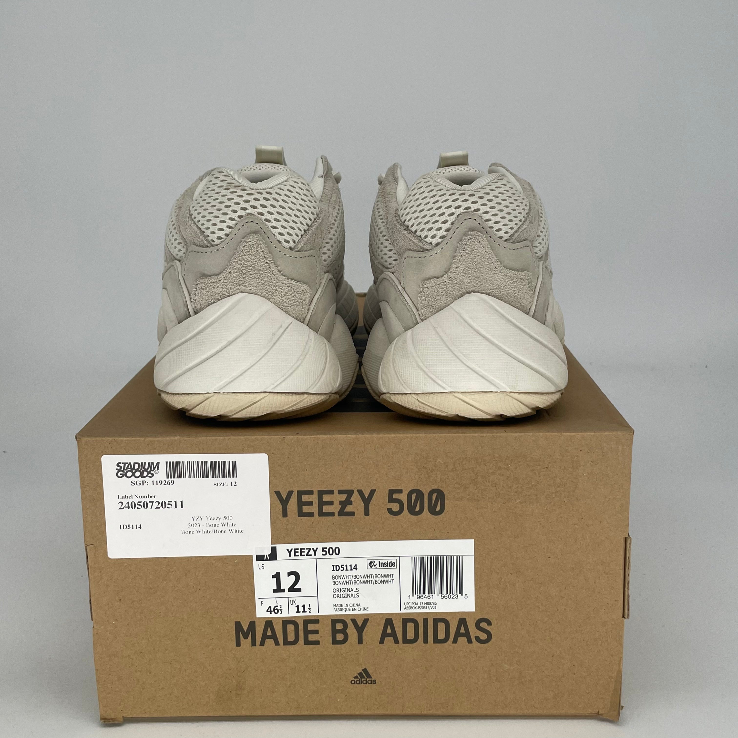ADIDAS YEEZY 500 BONE WHITE ID5114 SIZE 12/13.5W