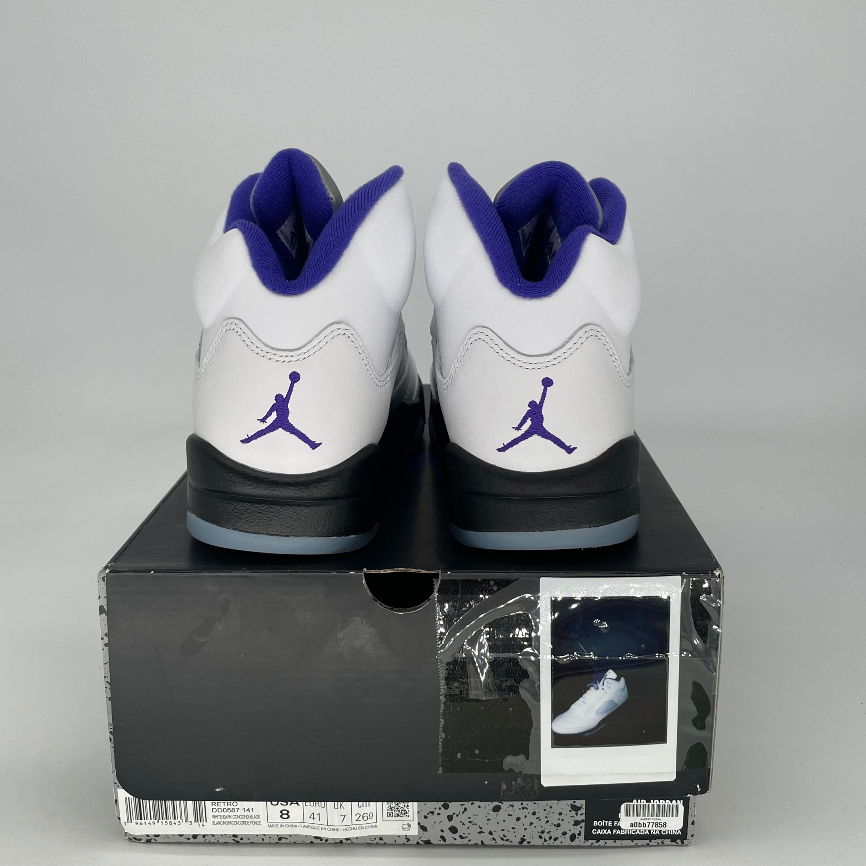 AIR JORDAN 5 DARK CONCORD DD0587-141 SIZE 8/9.5W