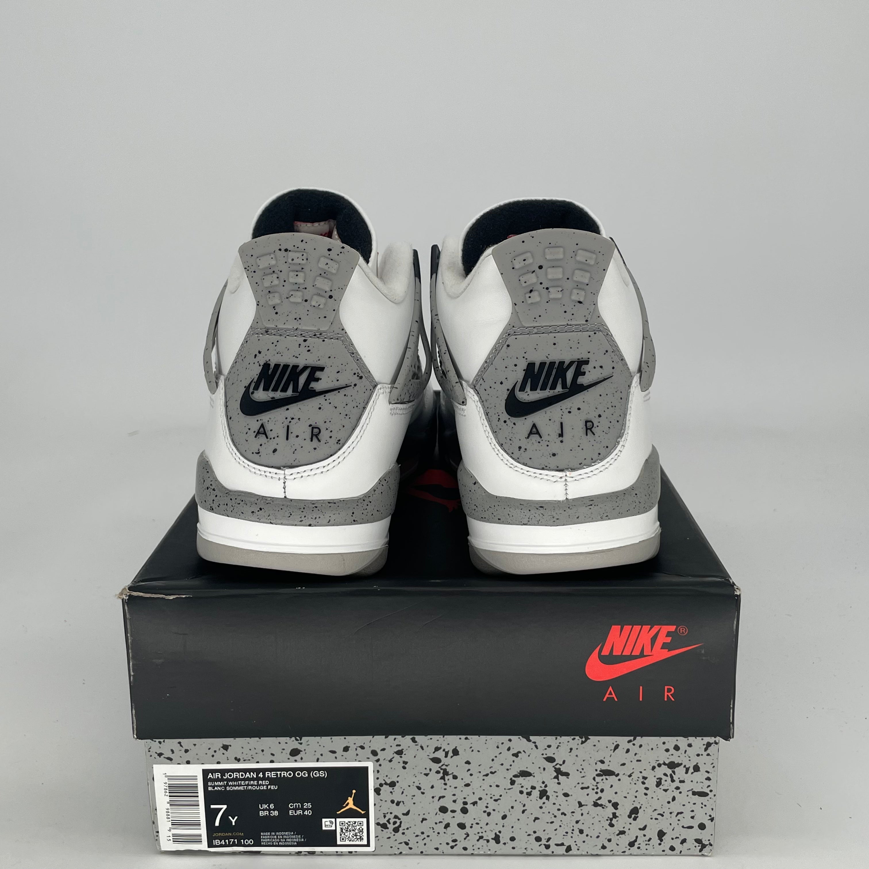 AIR JORDAN 4 WHITE CEMENT IB4171-100 SIZE 7/8.5W