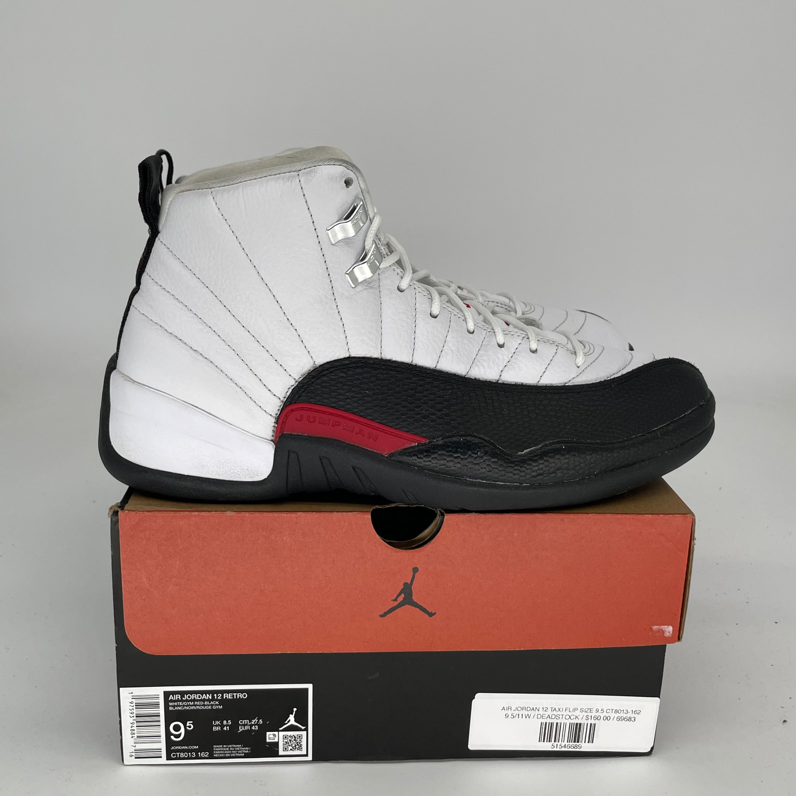 AIR JORDAN 12 TAXI FLIP SIZE 9.5 CT8013-162