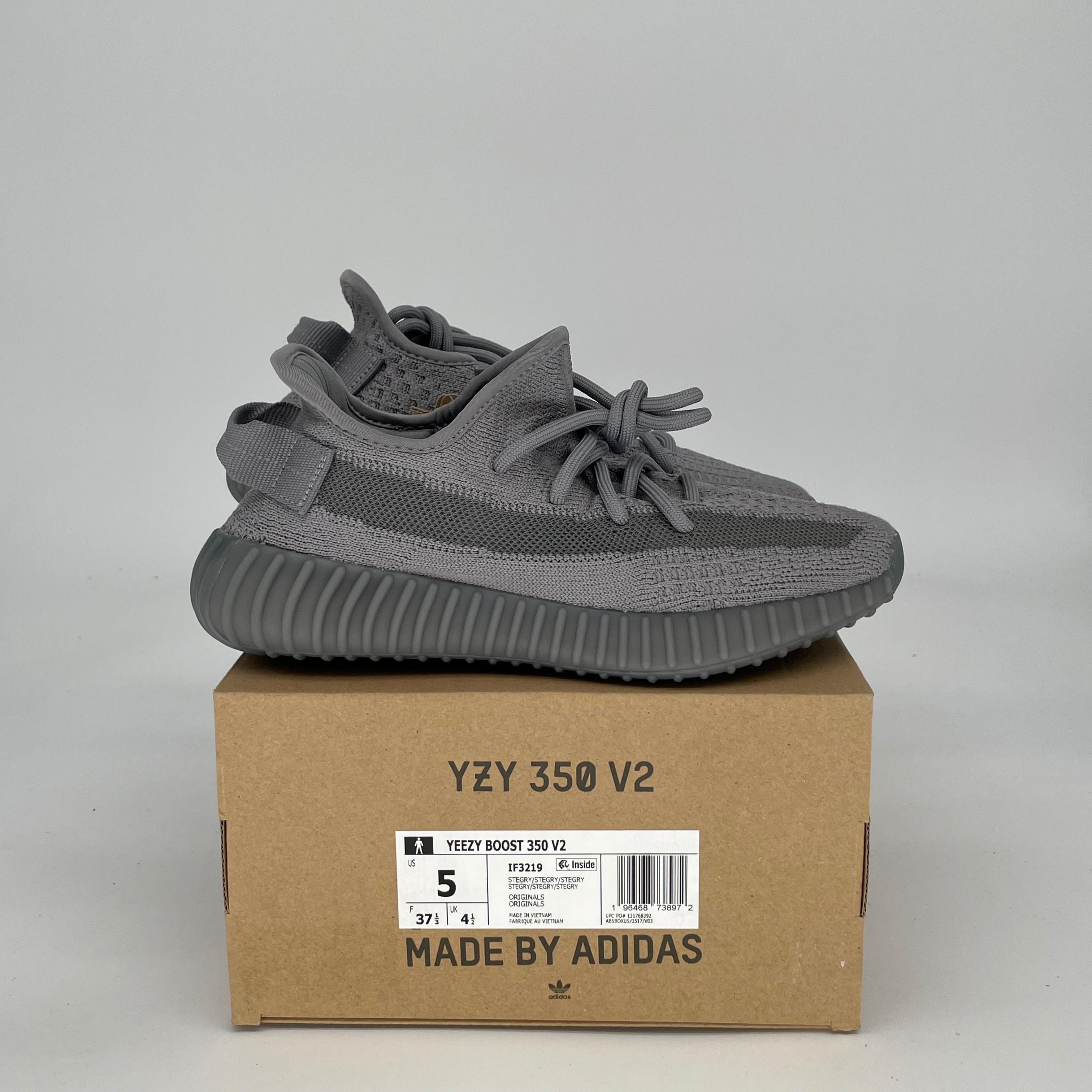 ADIDAS YEEZY 350 V2 STEEL GREY IF3219 SIZE 5/6.5W
