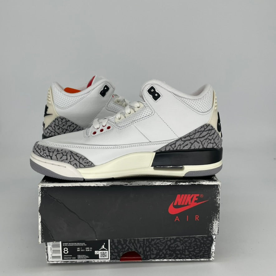 AIR JORDAN 3 WHITE CEMENT REIMAGINED SIZE 8/9.5W DN3707-100
