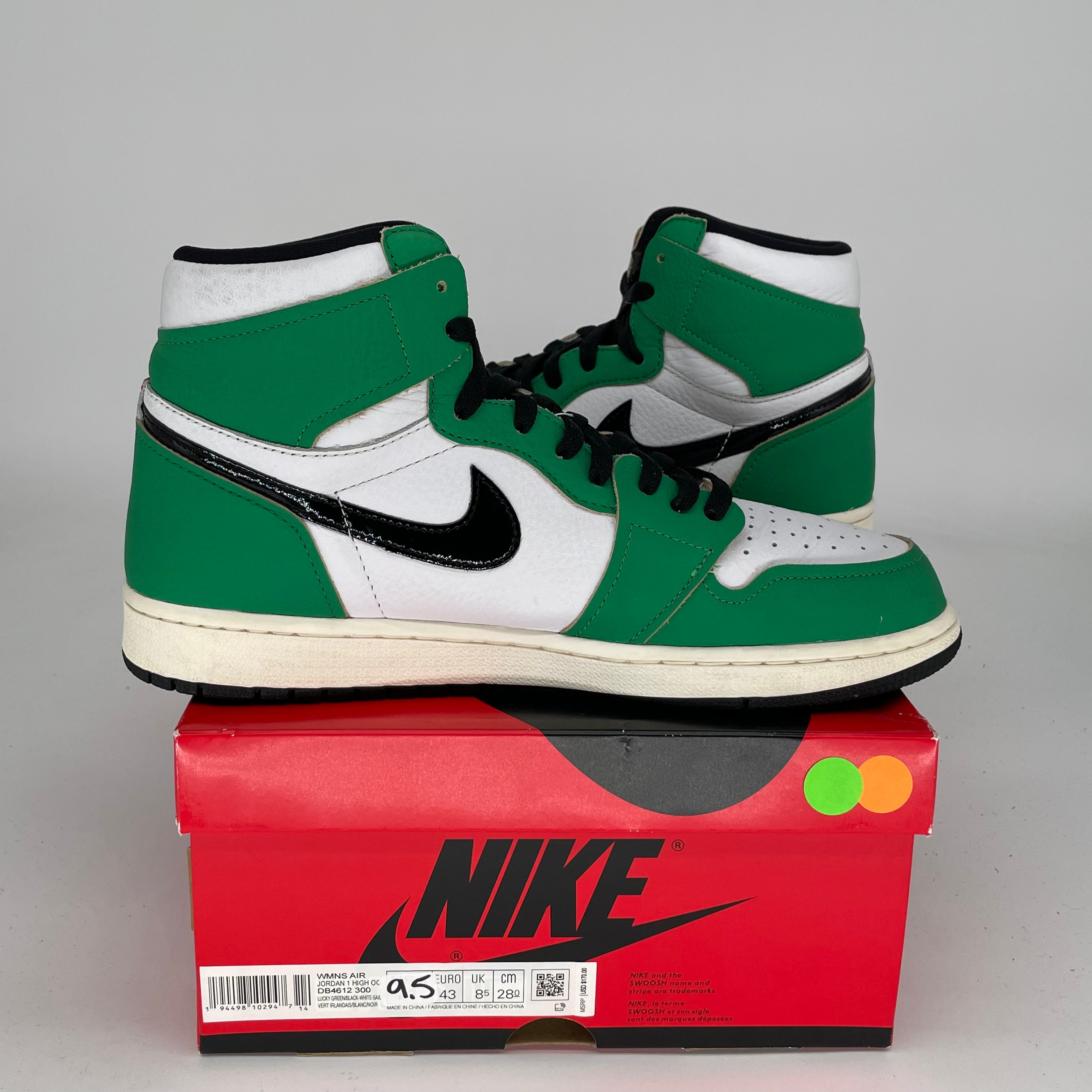AIR JORDAN 1 LUCKY GREEN W SIZE 9.5/11W DB4612-300