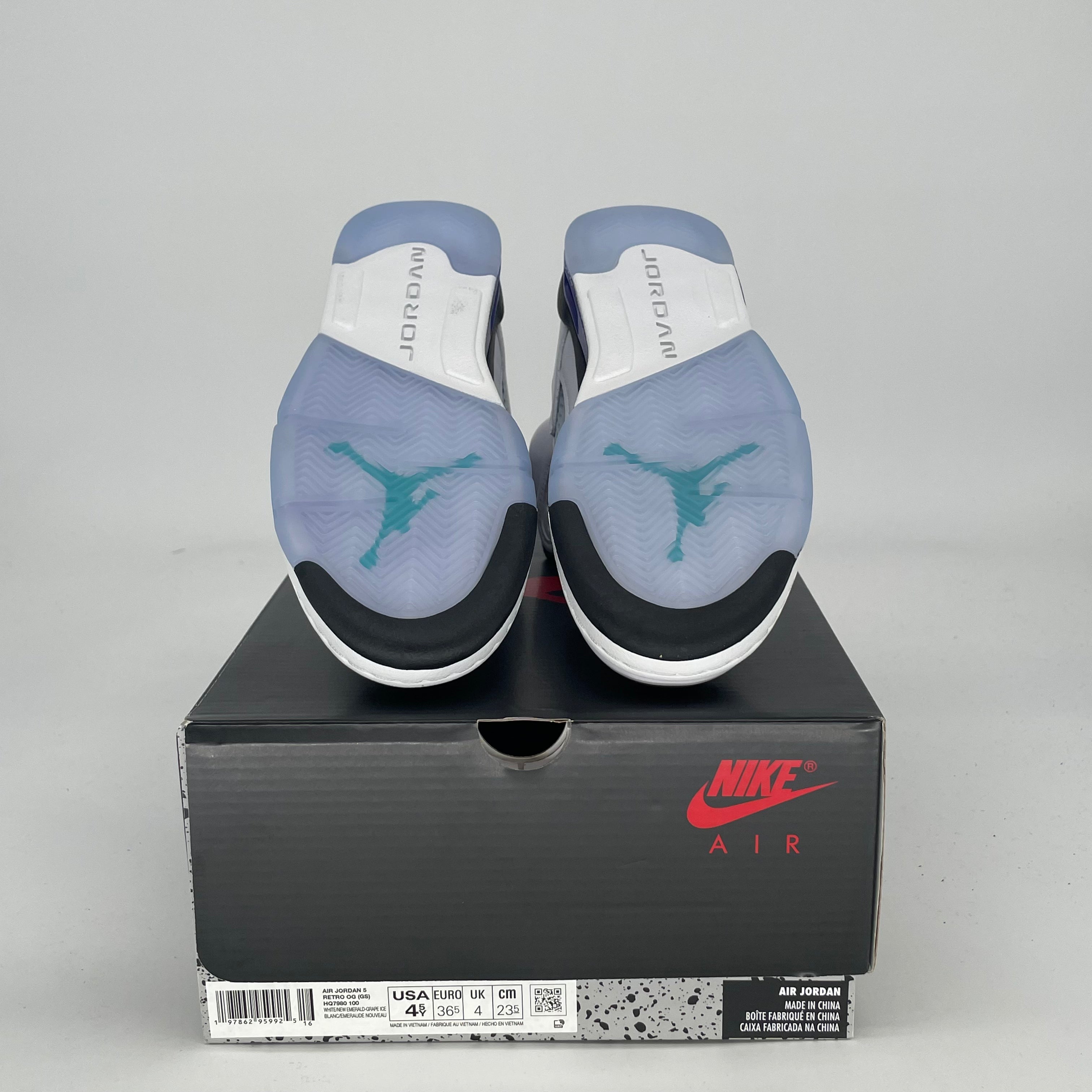 AIR JORDAN 5 GRAPE HQ7980-100 SIZE 4.5/6W