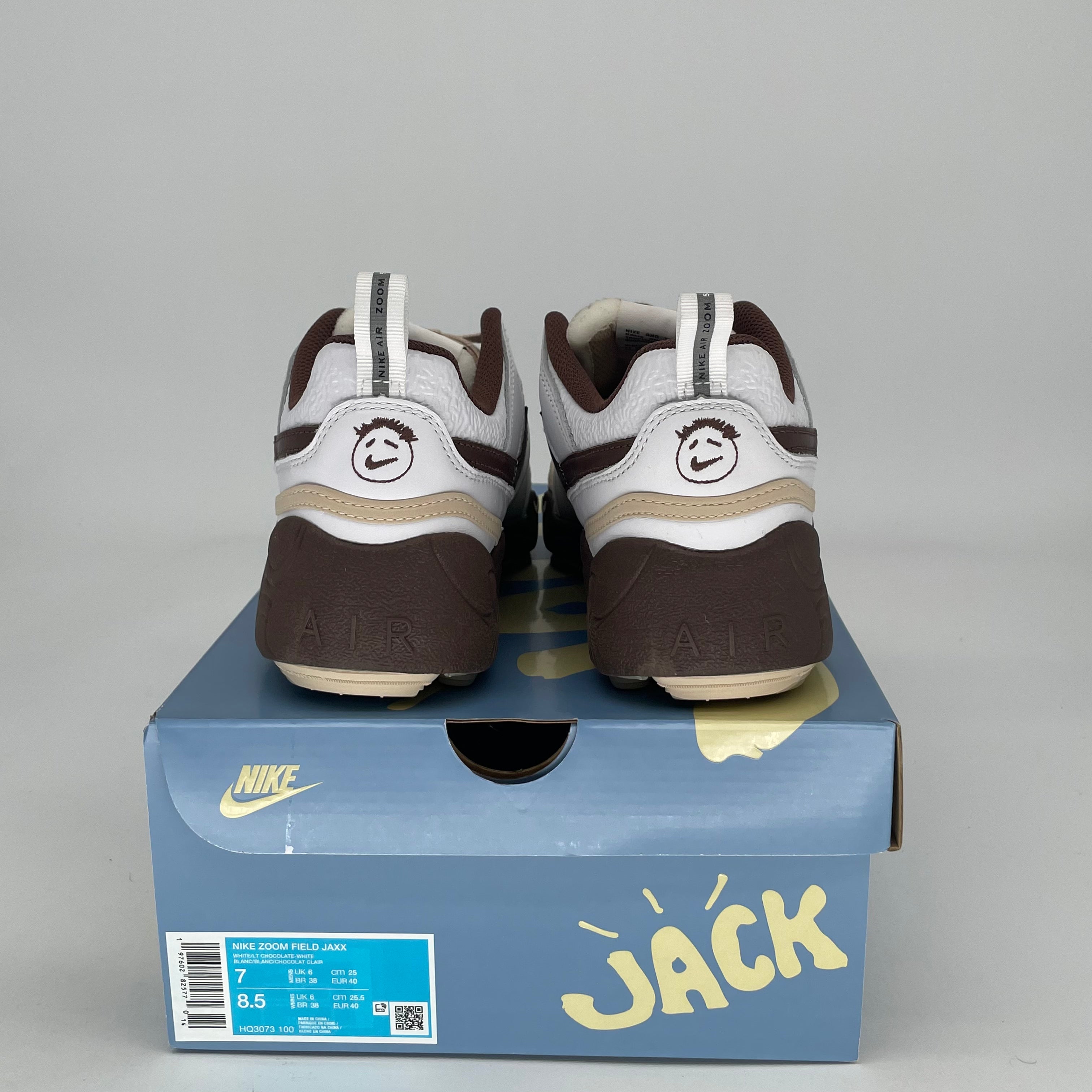 TRAVIS SCOTT NIKE ZOOM FIELD JAXX LIGHT CHOCOLATE HQ3073-100 SIZE 7/8.5W