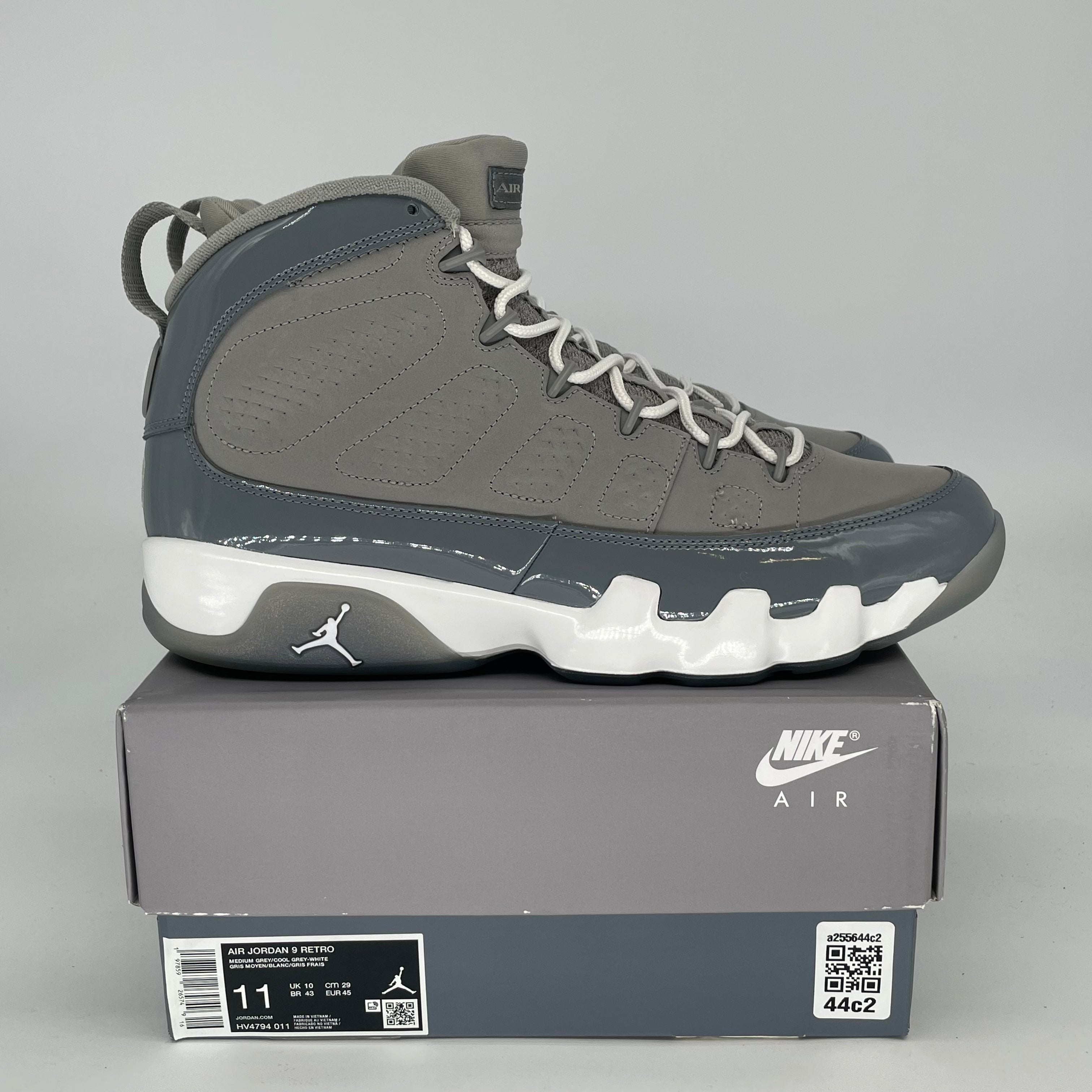 AIR JORDAN 9 COOL GREY HV4794-011 SIZE 11/12.5W