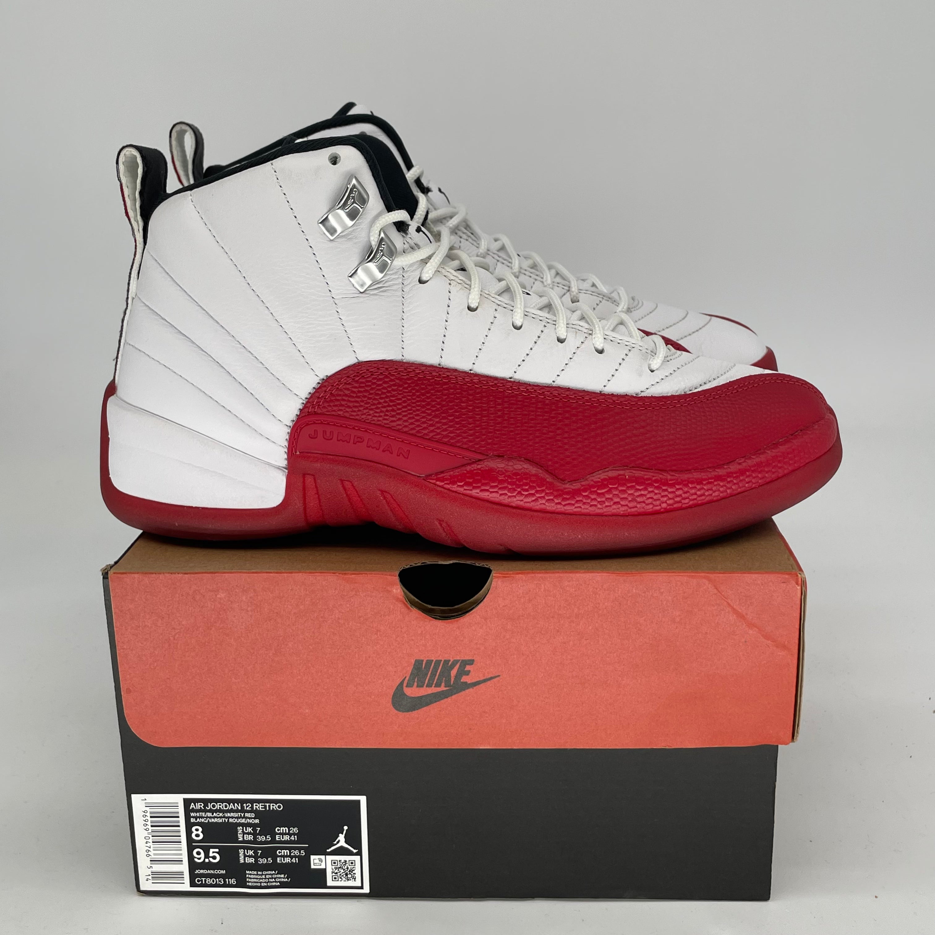AIR JORDAN 12 CHERRY SIZE 8/9.5W CT8013-116