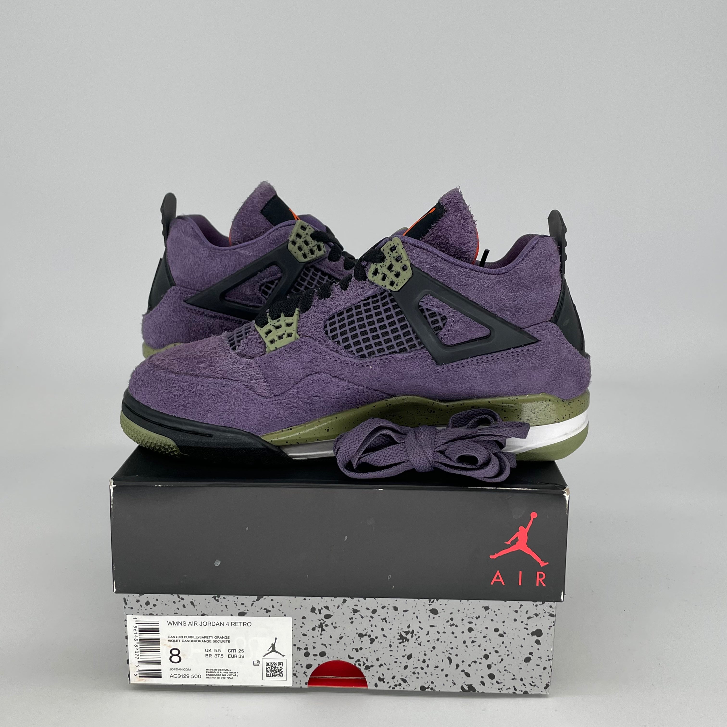 AIR JORDAN 4 CANYON PURPLE W SIZE 6.5/8W AQ9129-500