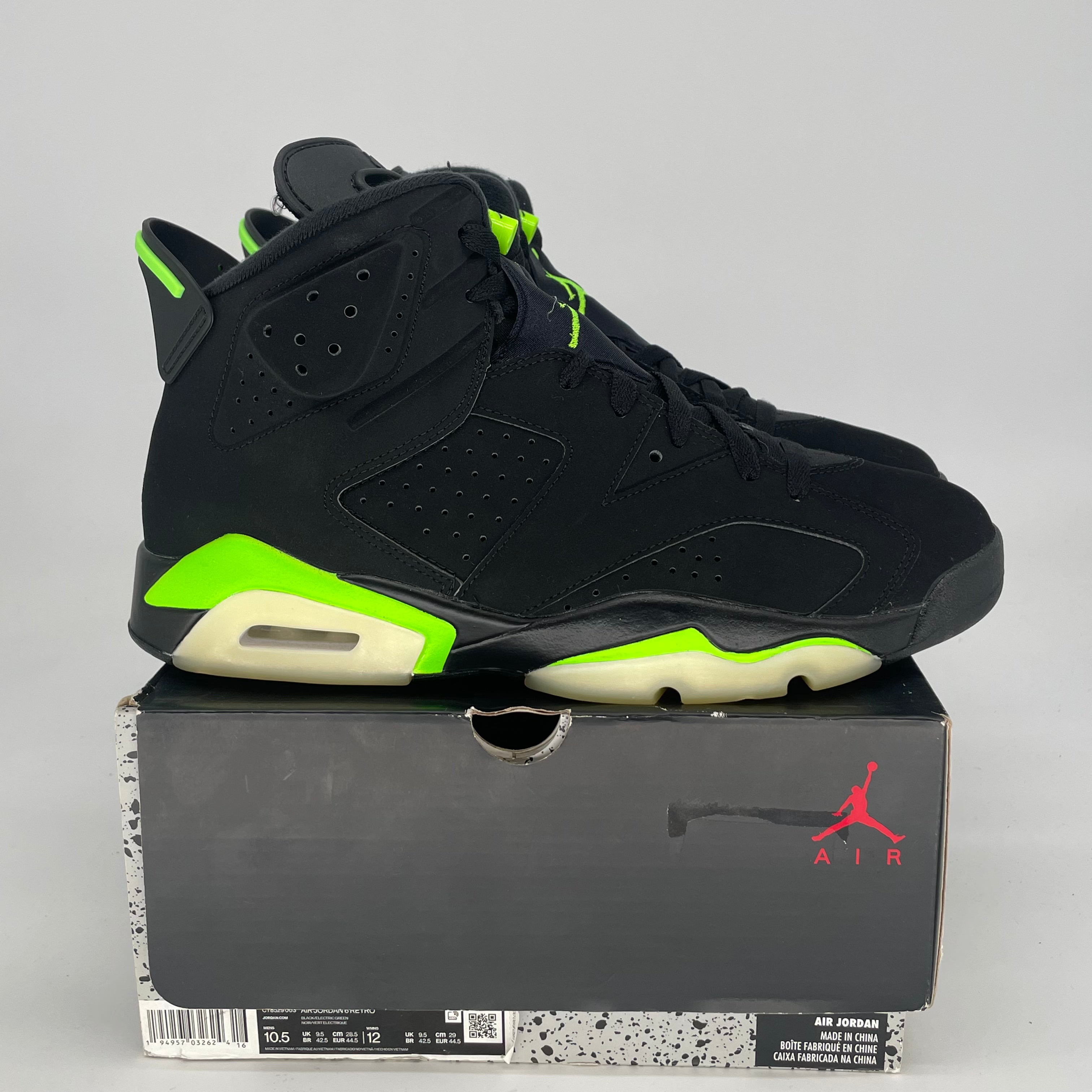 AIR JORDAN 6 ELECTRIC GREEN CT8529-003 SIZE 10.5/12W