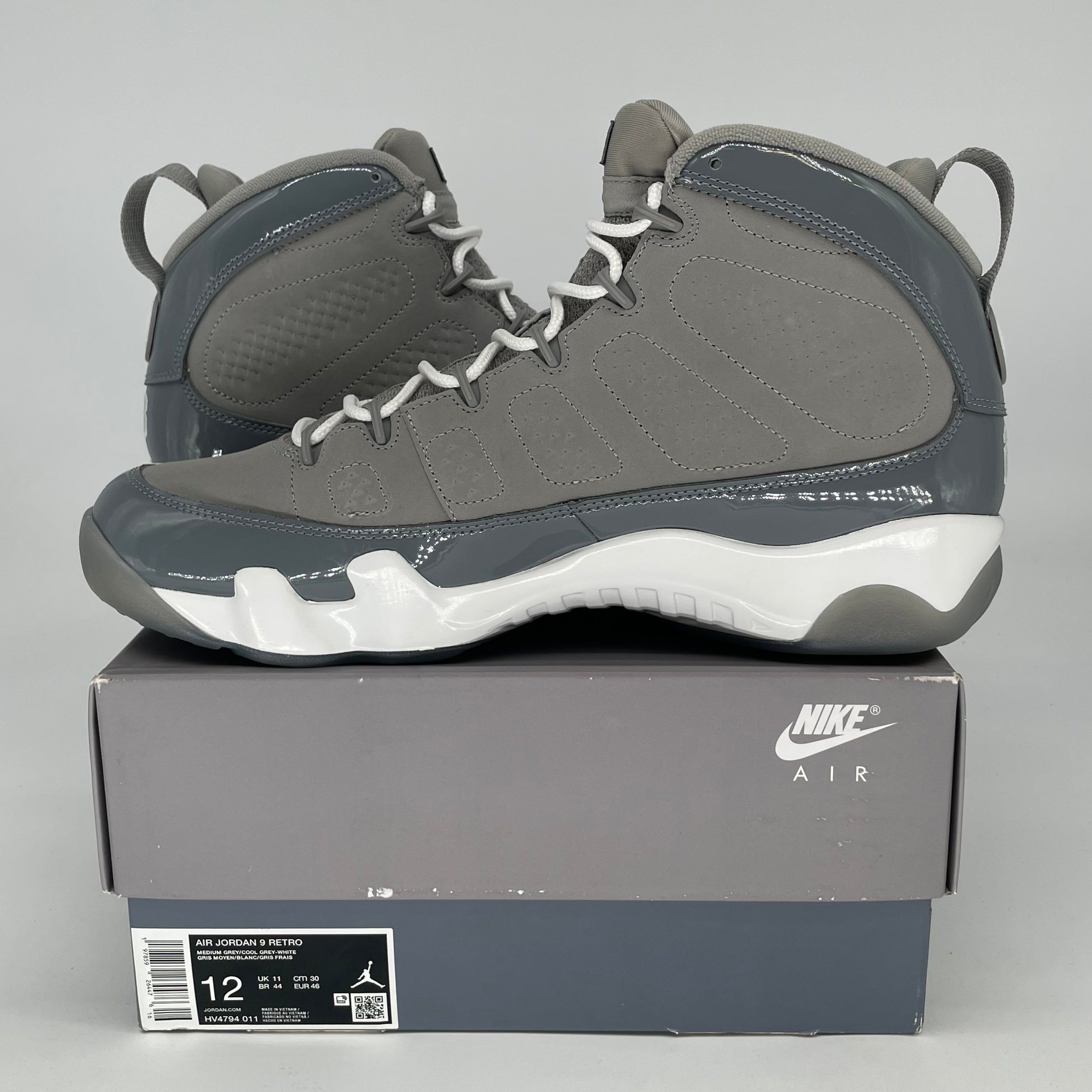 AIR JORDAN 9 COOL GREY HV4794-011 SIZE 12/13.5W
