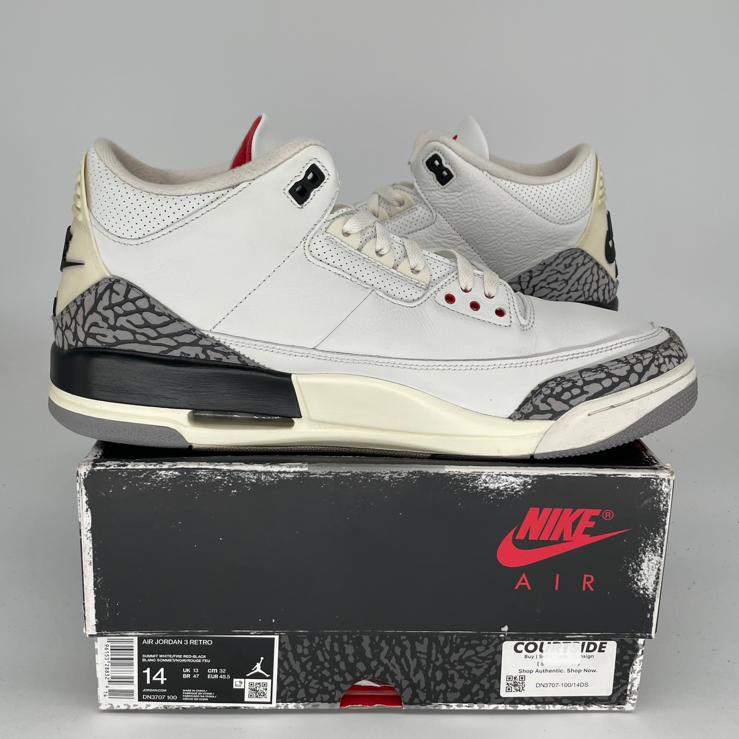 AIR JORDAN 3 WHITE CEMENT REIMAGINED SIZE 14 DN3707-100