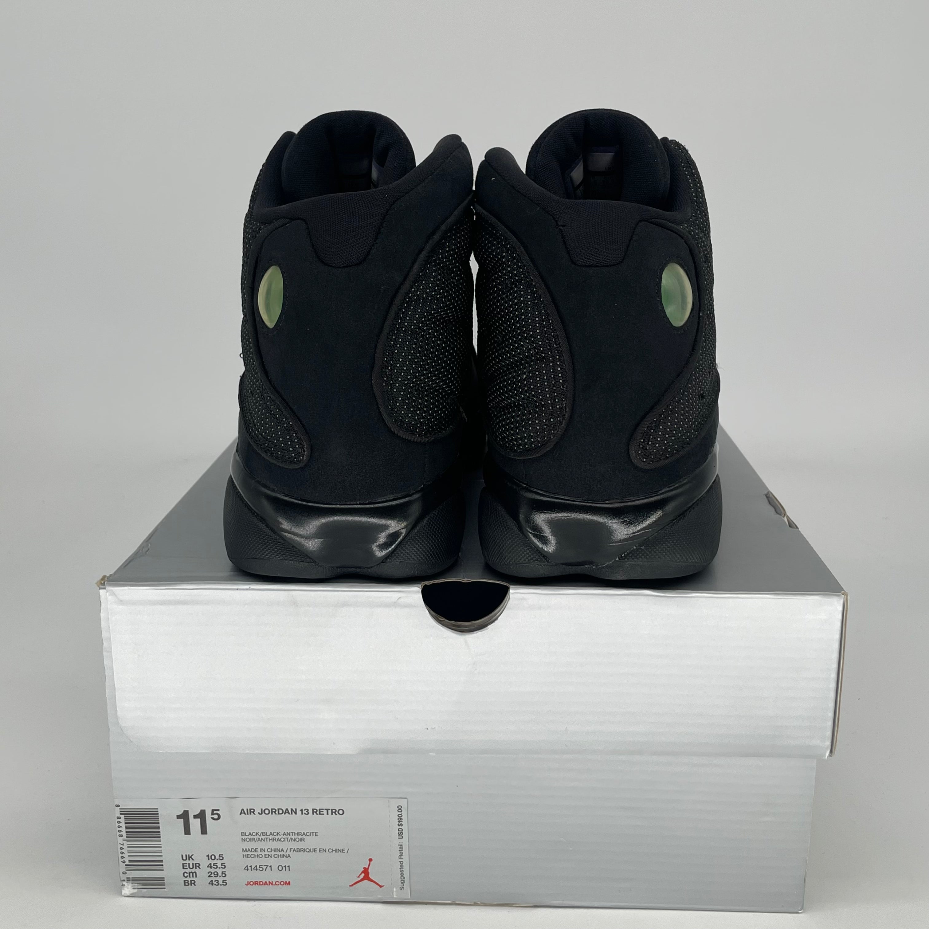 AIR JORDAN 13 BLACK CAT 414571-011 SIZE 11.5/13W