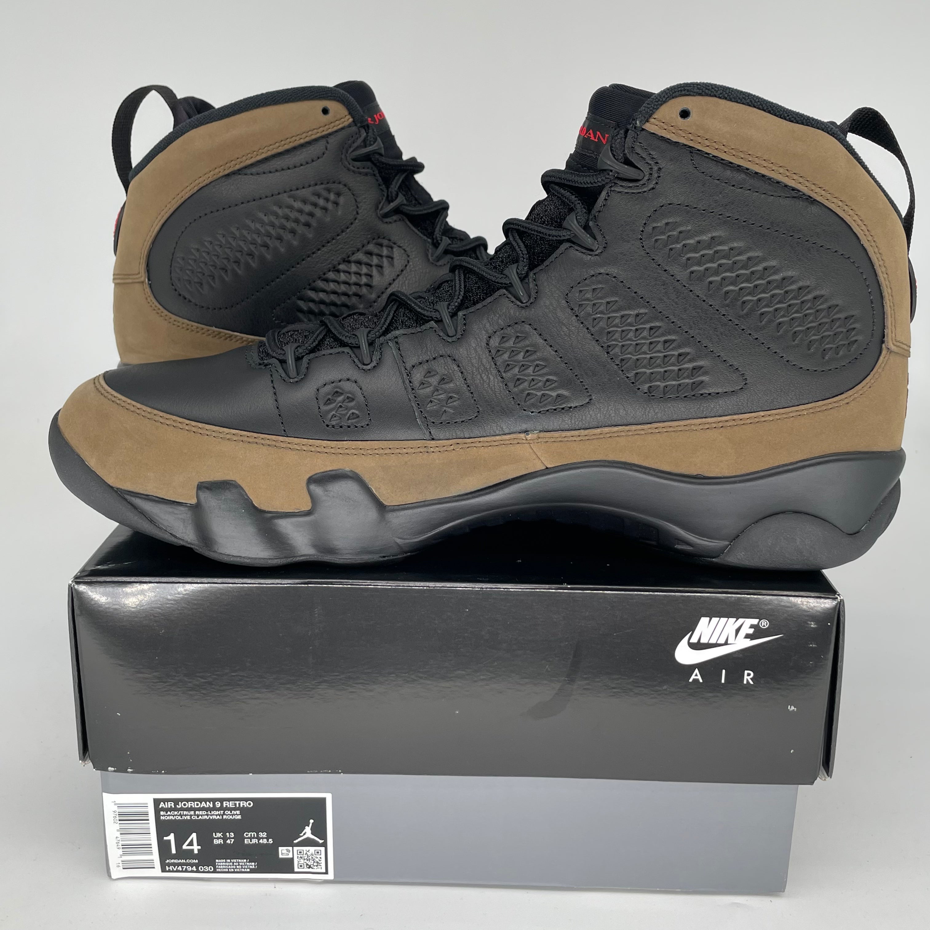 AIR JORDAN 9 OLIVE SIZE 14 HV4794-030
