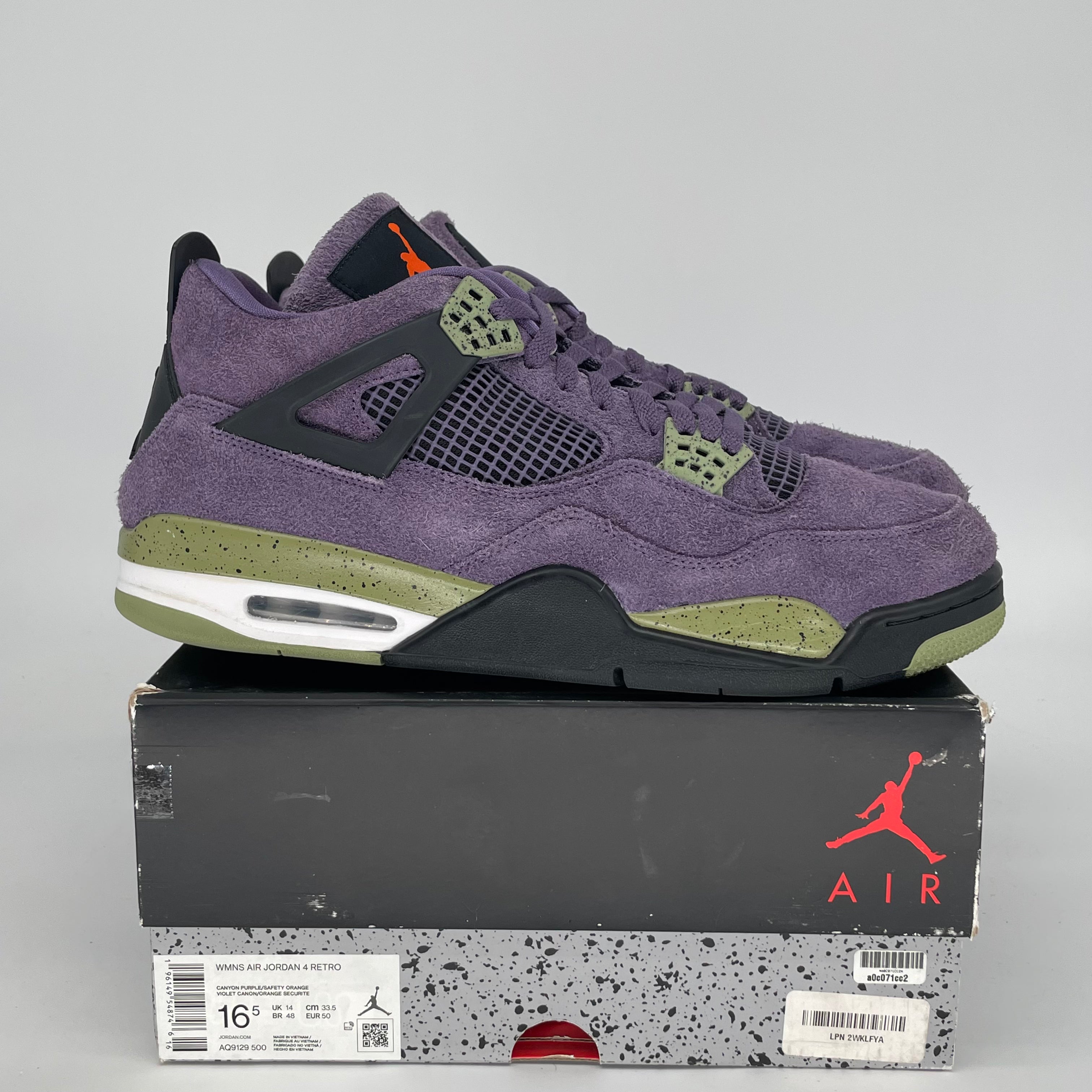 AIR JORDAN 4 CANYON PURPLE W AQ9129-500 SIZE 15/16.5W