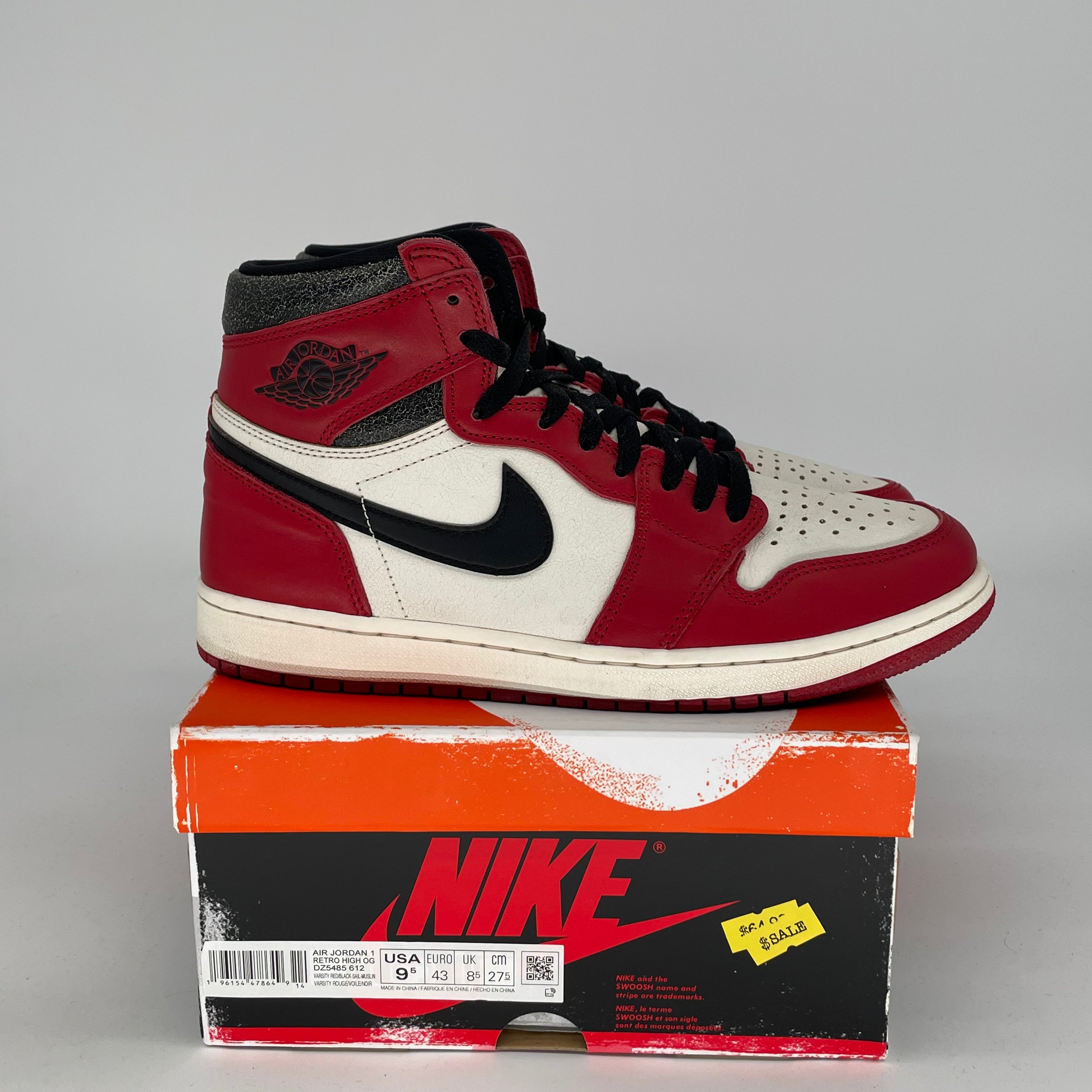 AIR JORDAN 1 CHICAGO LOST AND FOUND SIZE 9.5/11W DZ5485-612