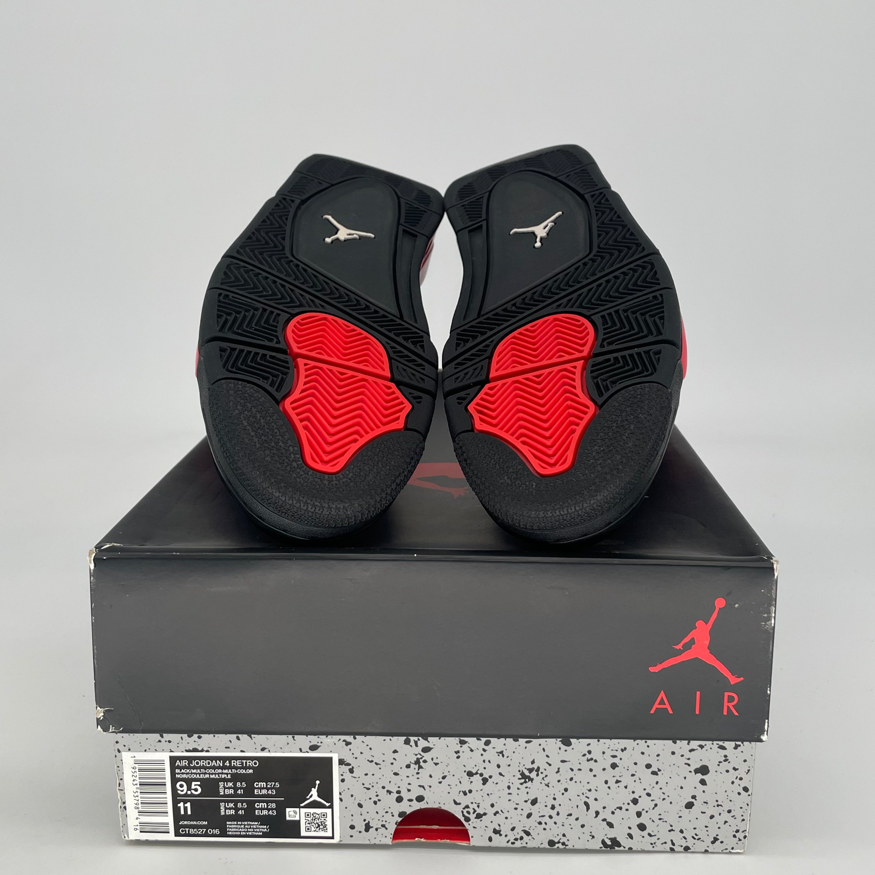 AIR JORDAN 4 RED THUNDER CT8527-016 SIZE 9.5/11W