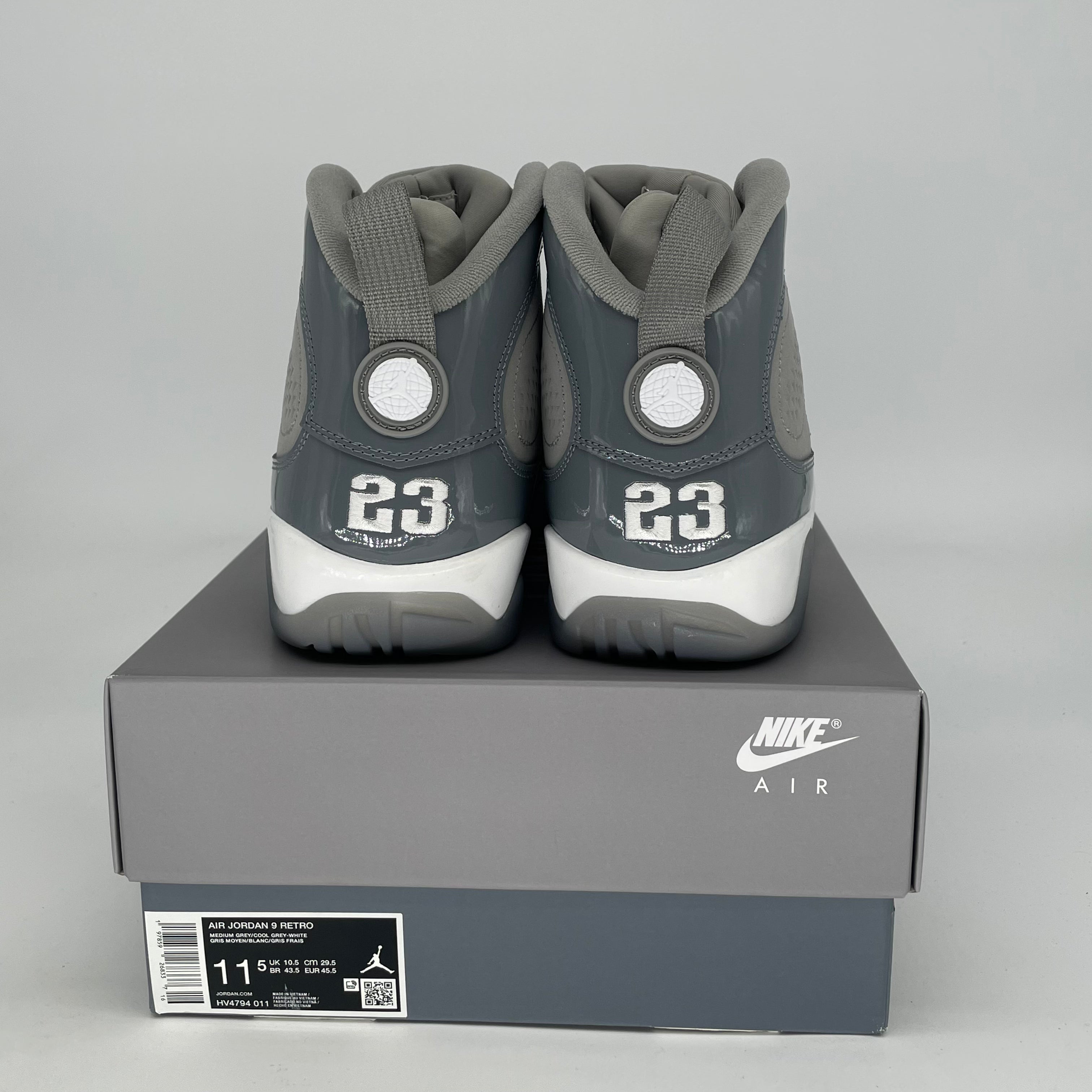 AIR JORDAN 9 COOL GREY HV4794-011 SIZE 11.5/13W