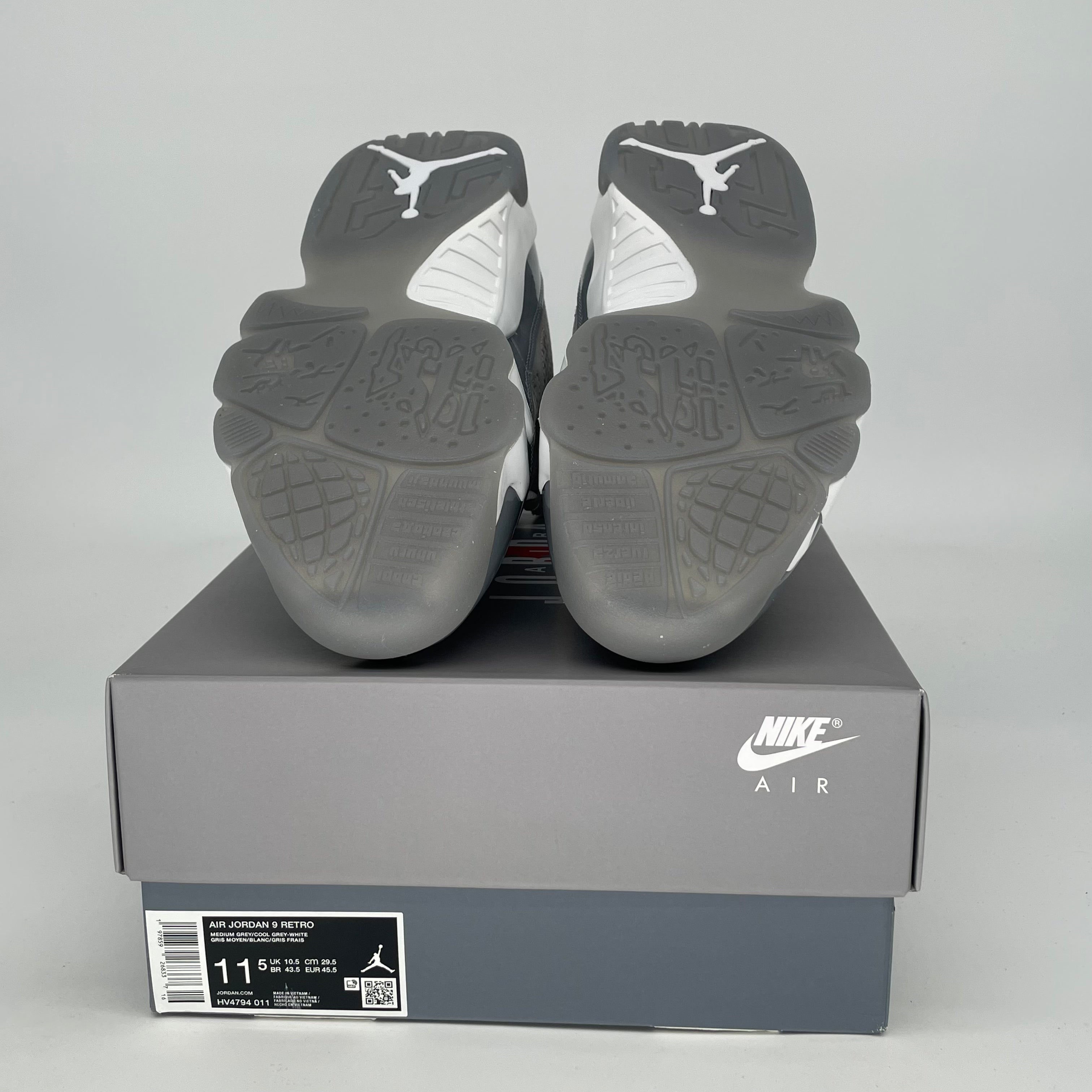 AIR JORDAN 9 COOL GREY HV4794-011 SIZE 11.5/13W
